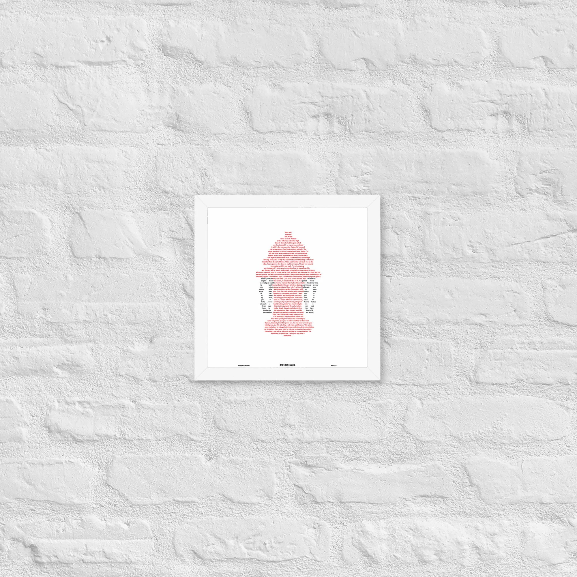 Wet Rhymes - Modern - Framed - KONKRETE RHYMES