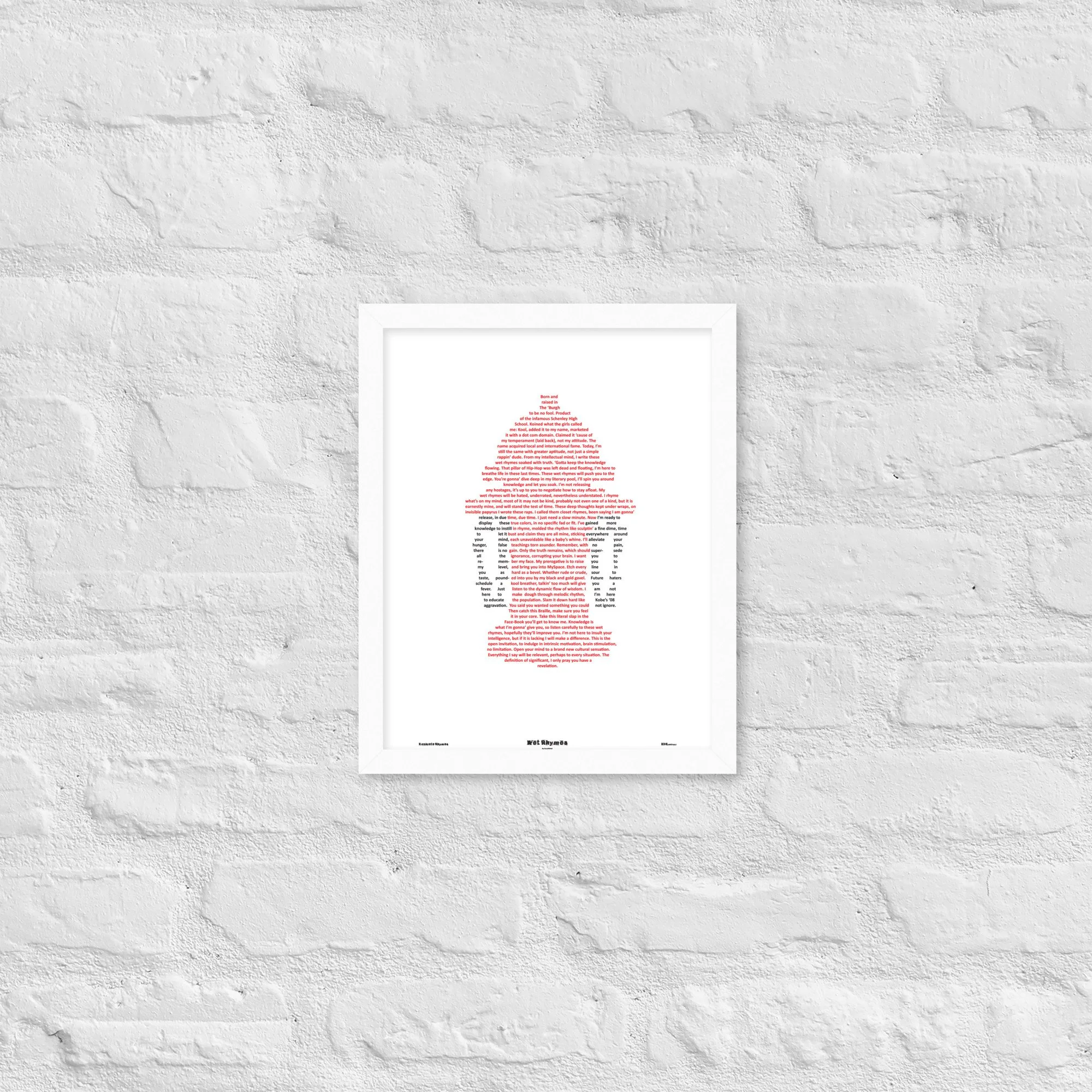 Wet Rhymes - Modern - Framed - KONKRETE RHYMES