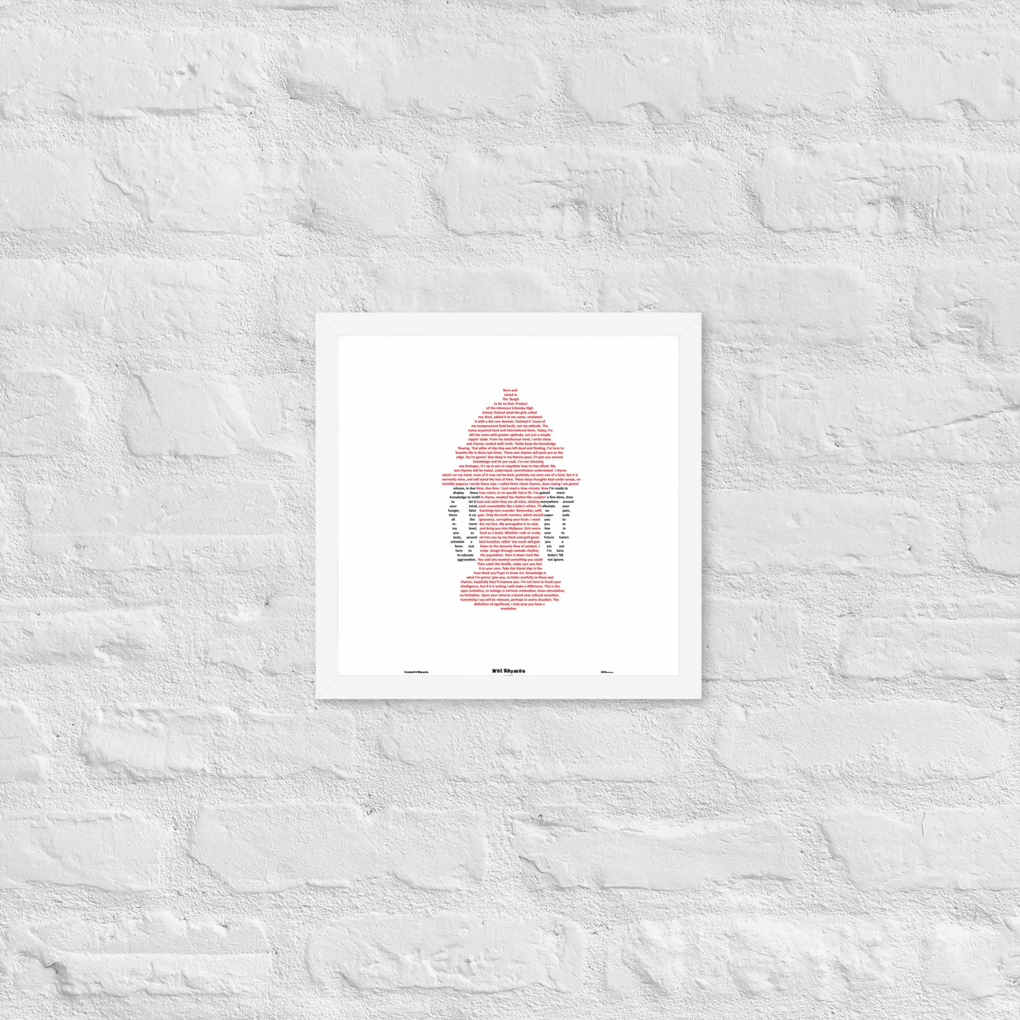 Wet Rhymes - Modern - Framed - KONKRETE RHYMES