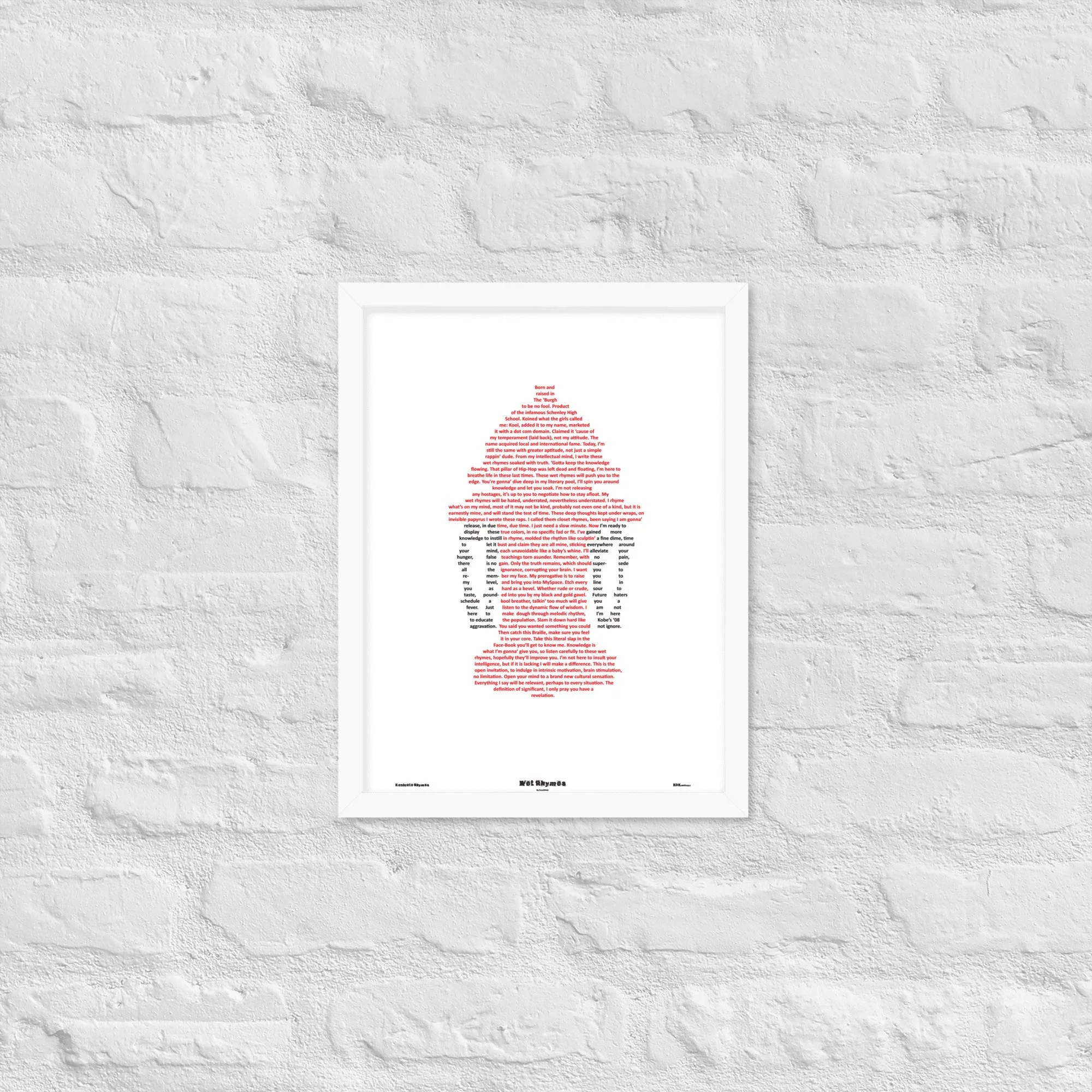 Wet Rhymes - Modern - Framed - KONKRETE RHYMES