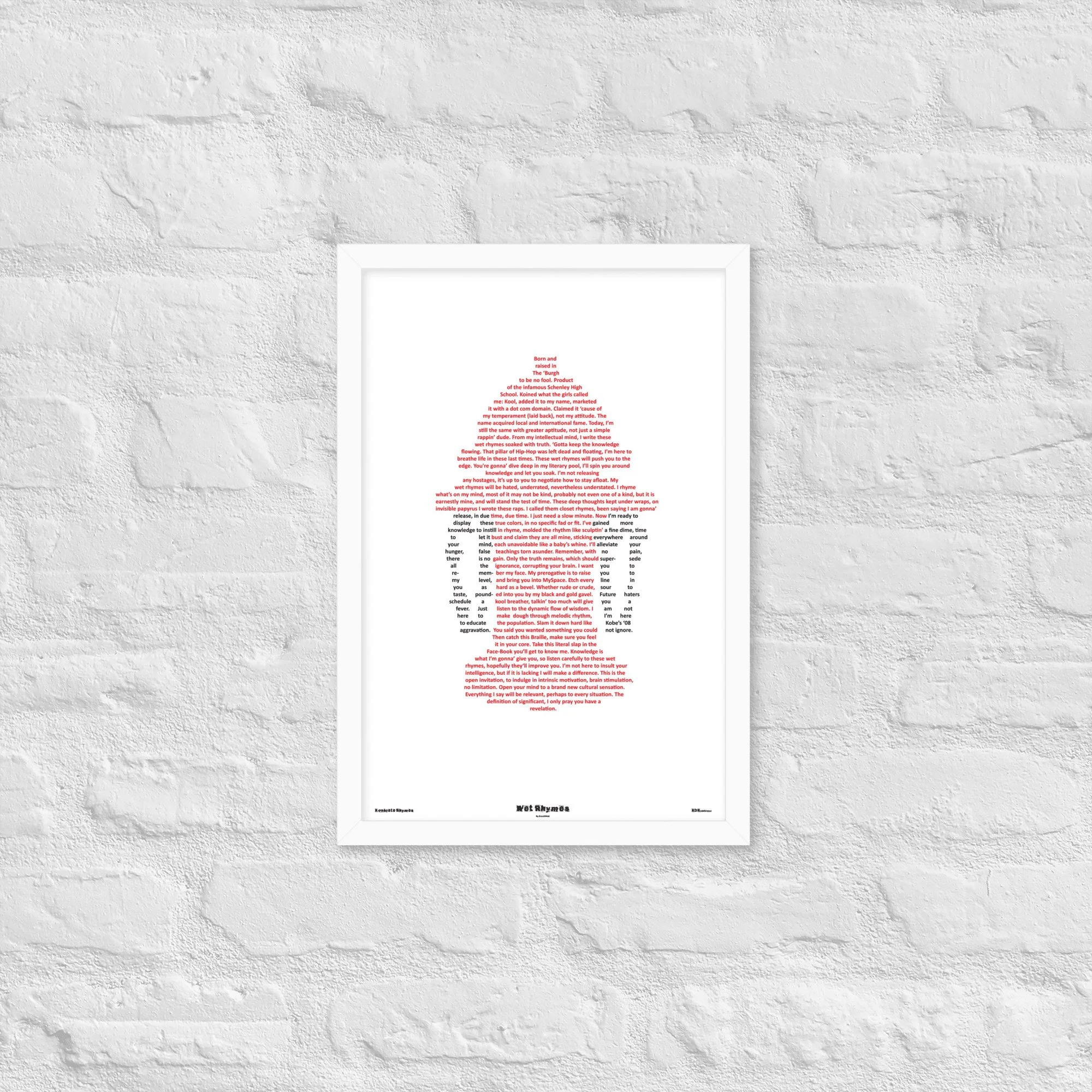 Wet Rhymes - Modern - Framed - KONKRETE RHYMES