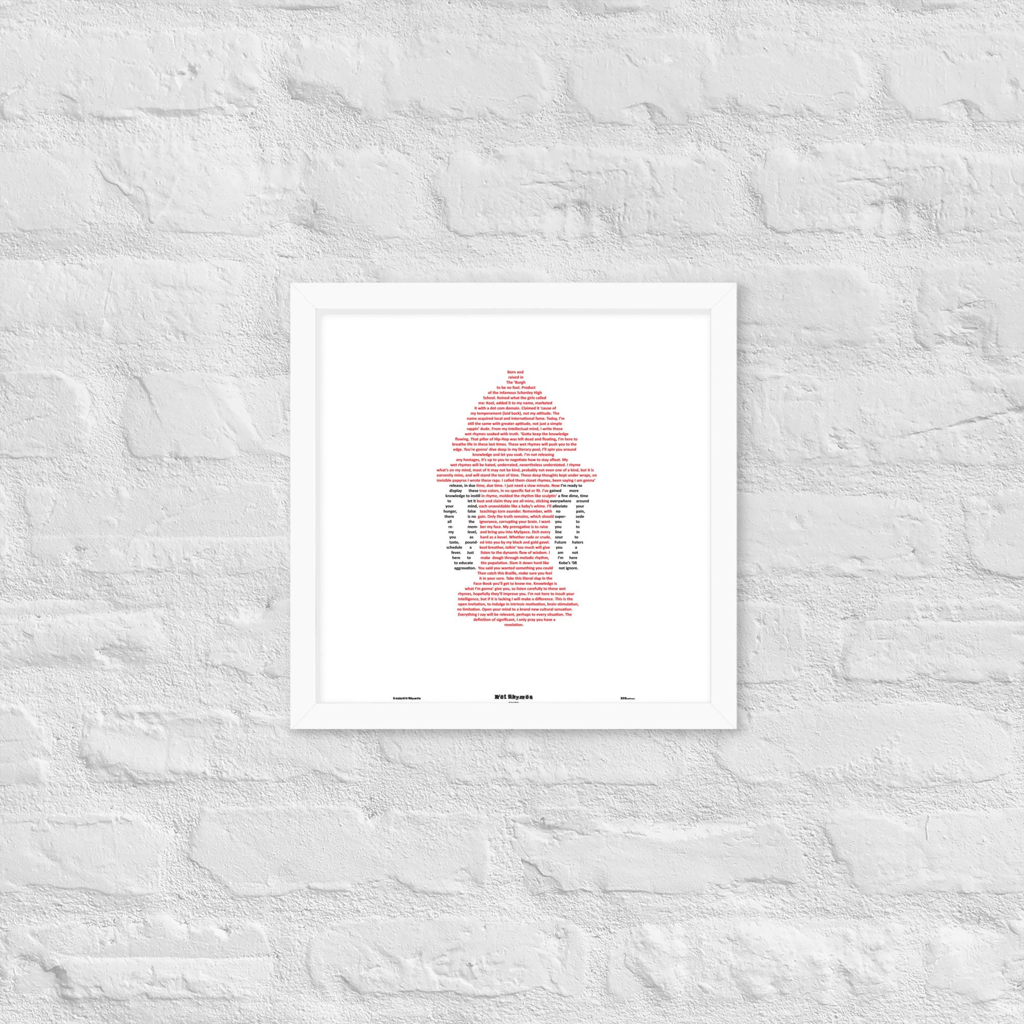 Wet Rhymes - Modern - Framed - KONKRETE RHYMES