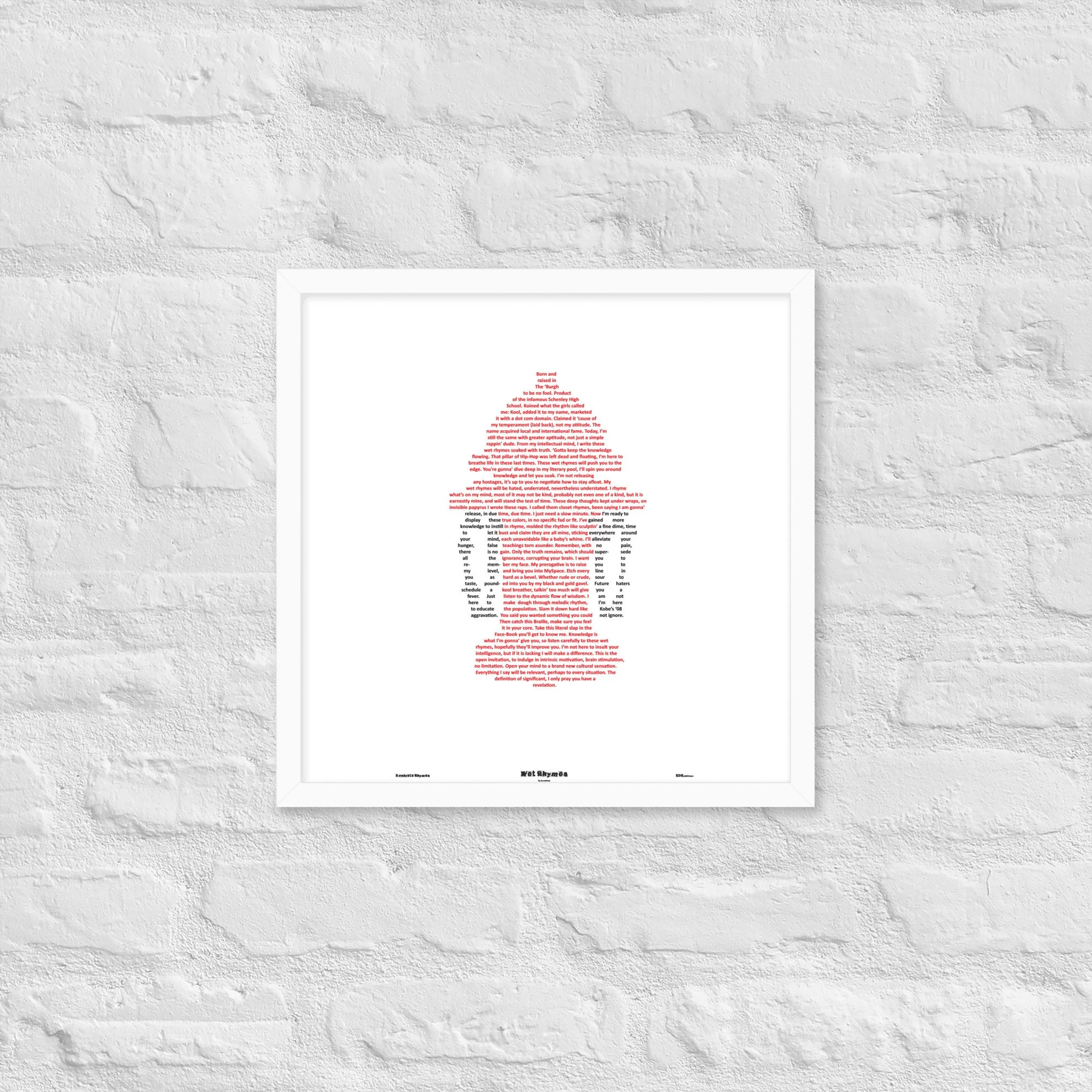 Wet Rhymes - Modern - Framed - KONKRETE RHYMES
