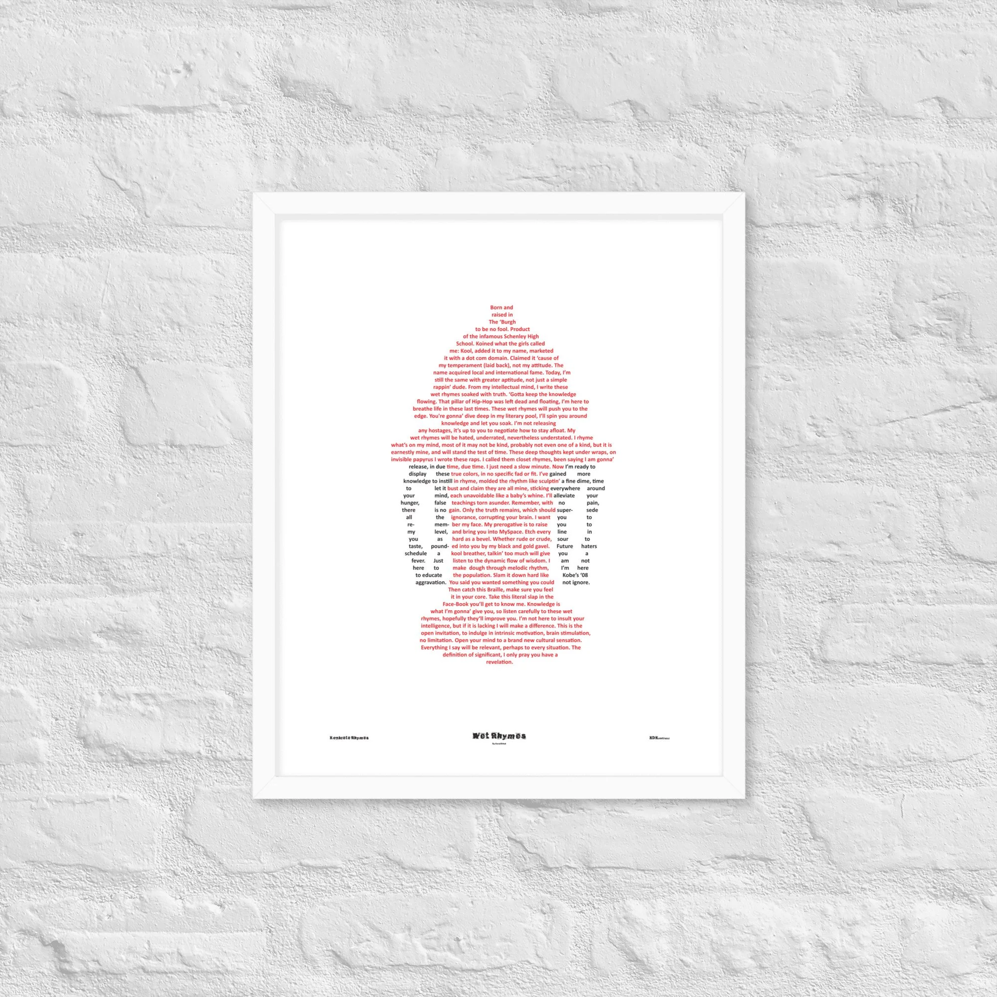 Wet Rhymes - Modern - Framed - KONKRETE RHYMES
