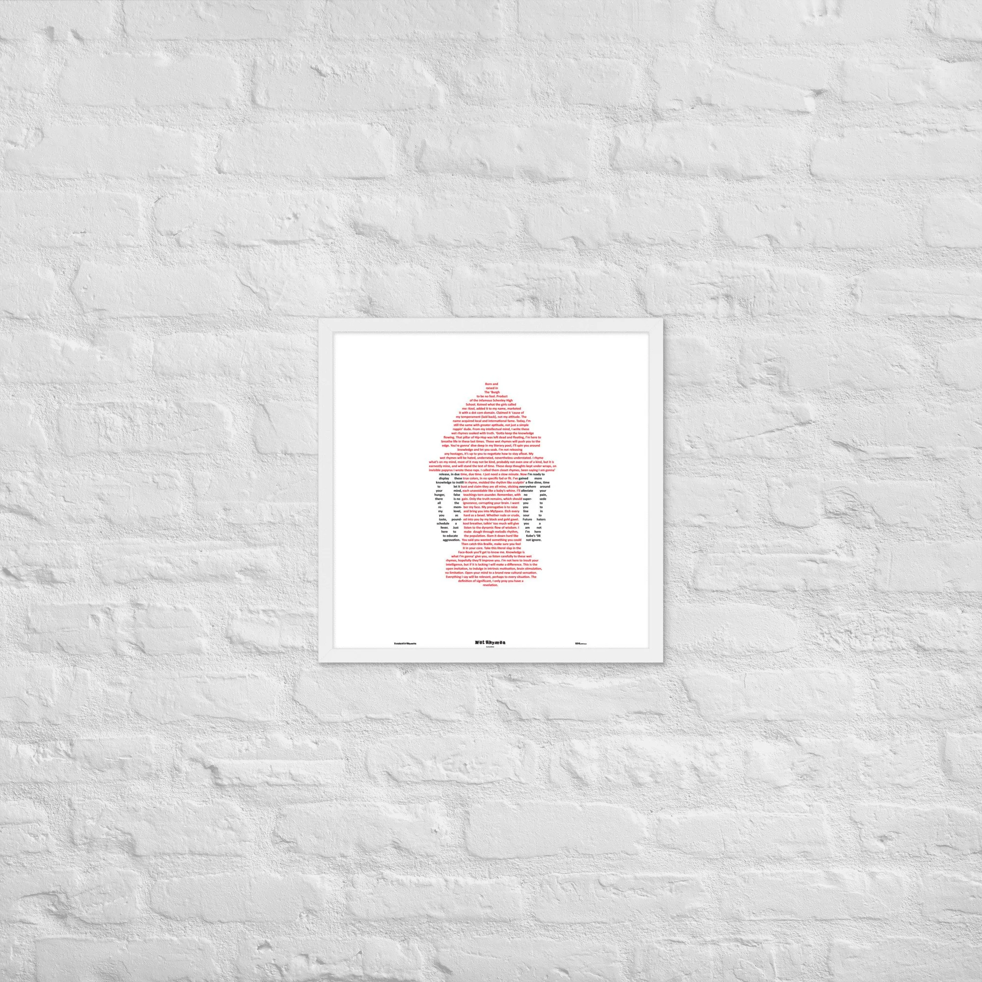 Wet Rhymes - Modern - Framed - KONKRETE RHYMES