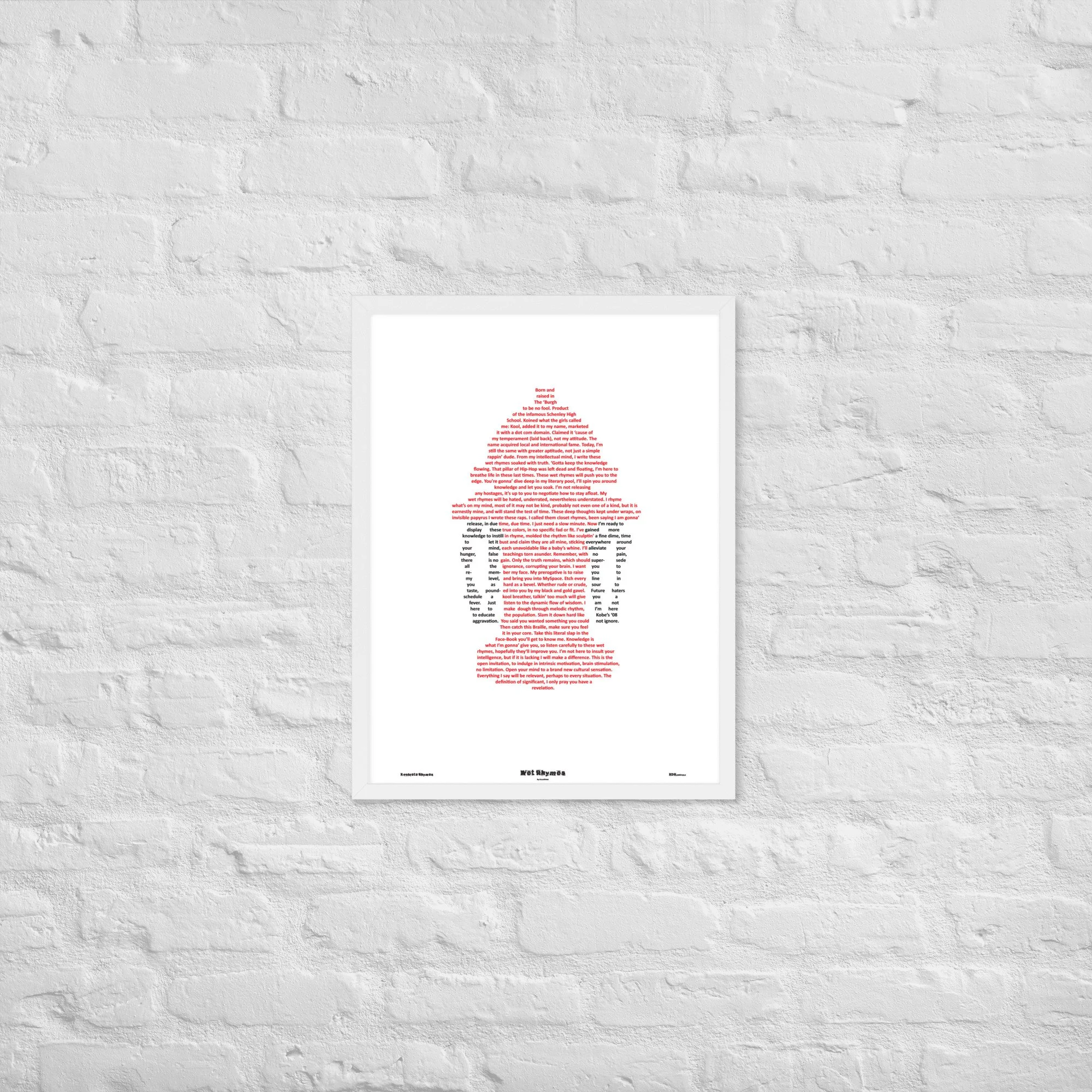 Wet Rhymes - Modern - Framed - KONKRETE RHYMES