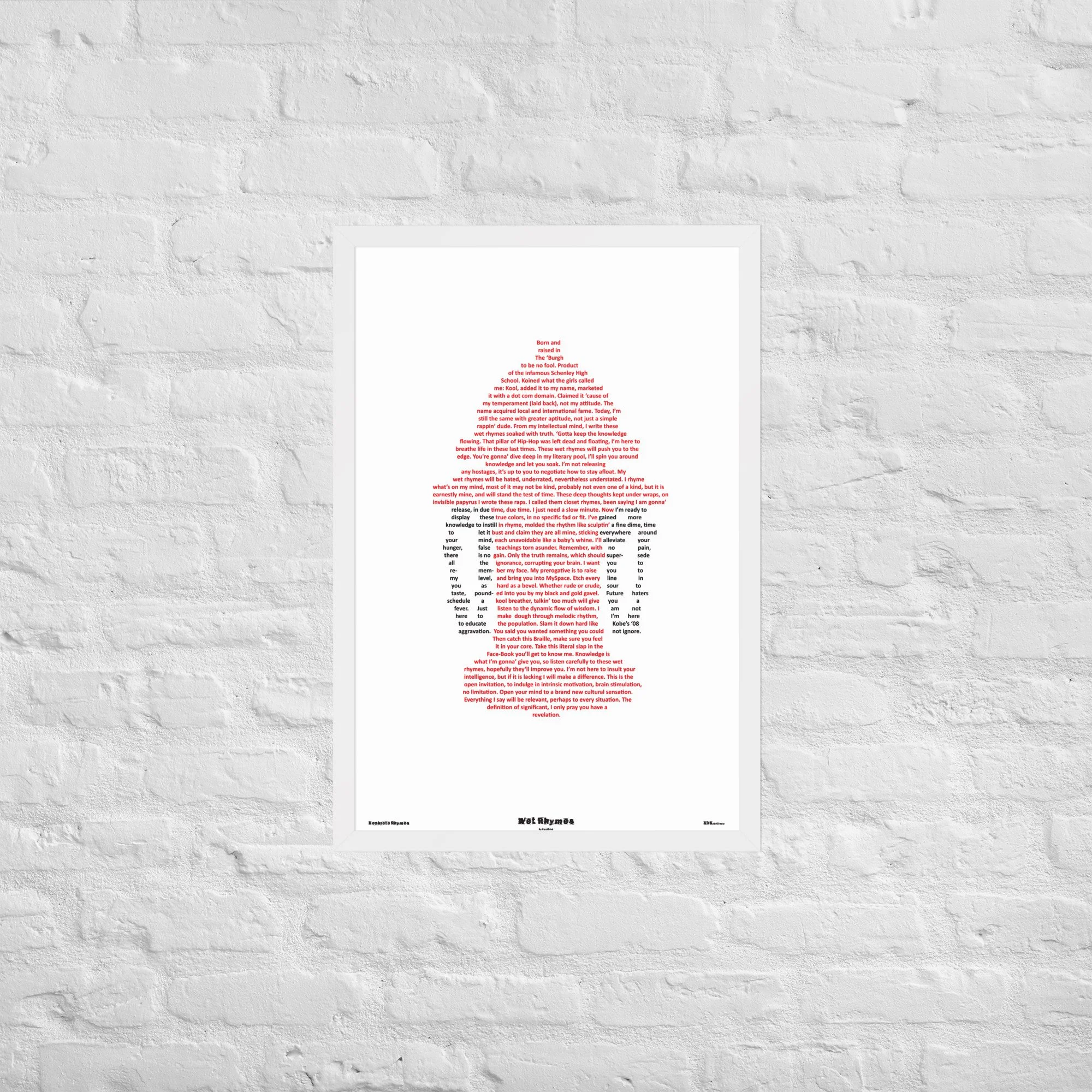 Wet Rhymes - Modern - Framed - KONKRETE RHYMES