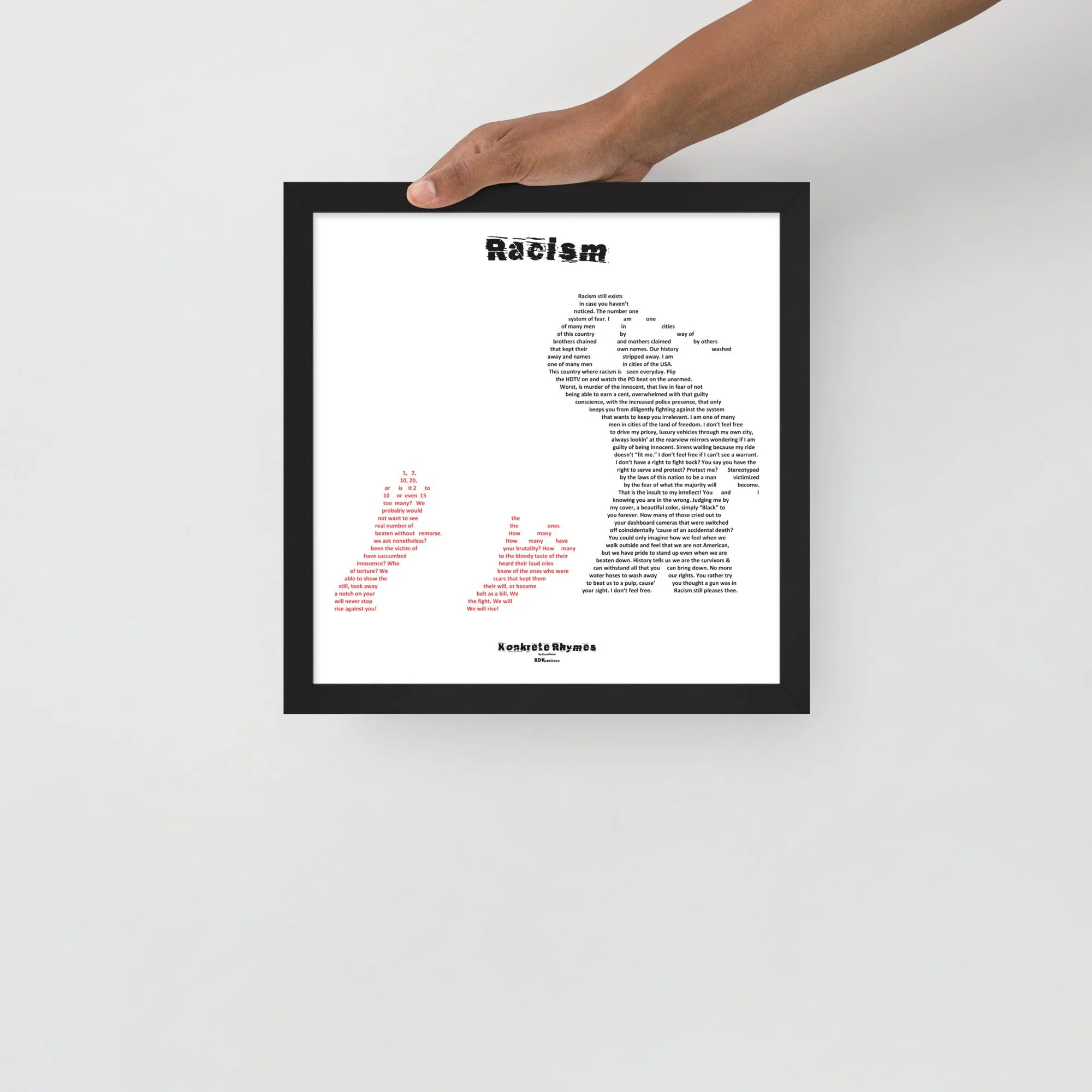 Racism - Klazzik - Framed - KONKRETE RHYMES