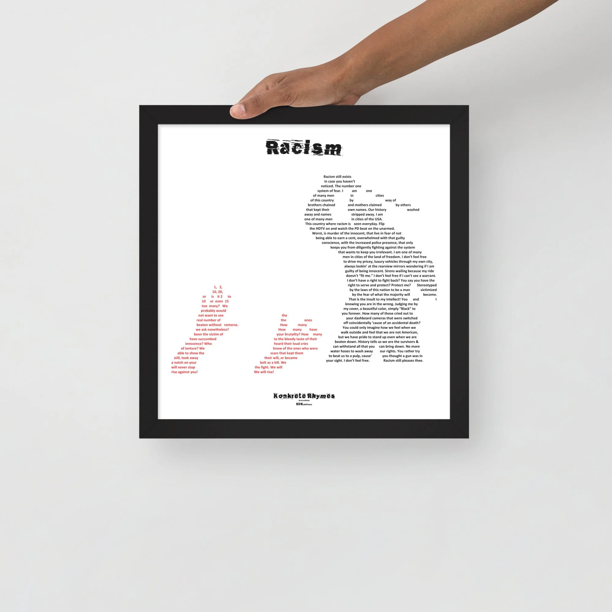 Racism - Klazzik - Framed - KONKRETE RHYMES
