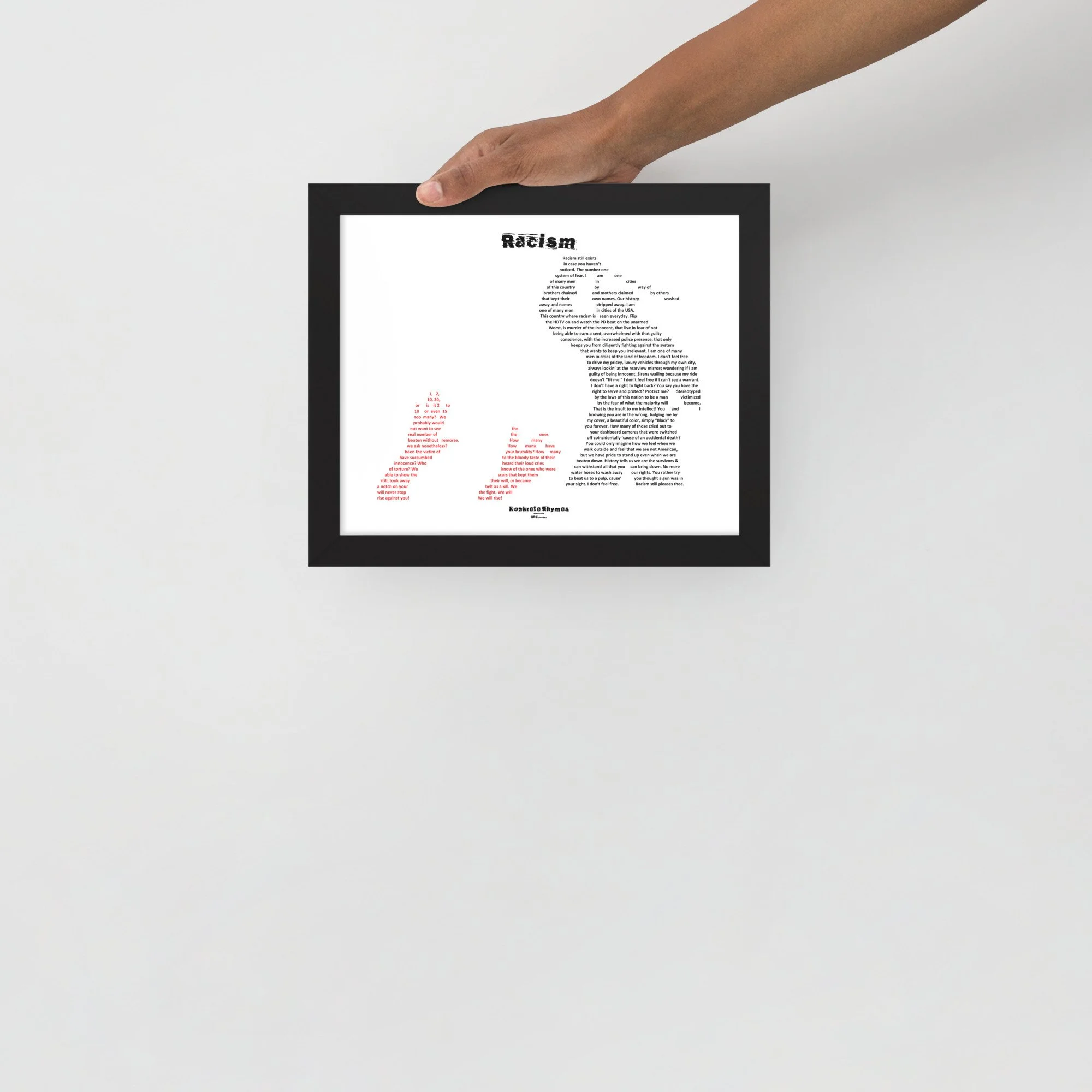 Racism - Klazzik - Framed - KONKRETE RHYMES