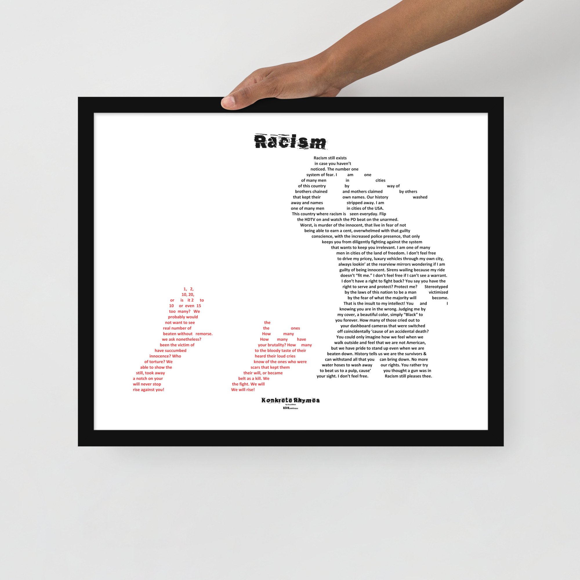 Racism - Klazzik - Framed - KONKRETE RHYMES