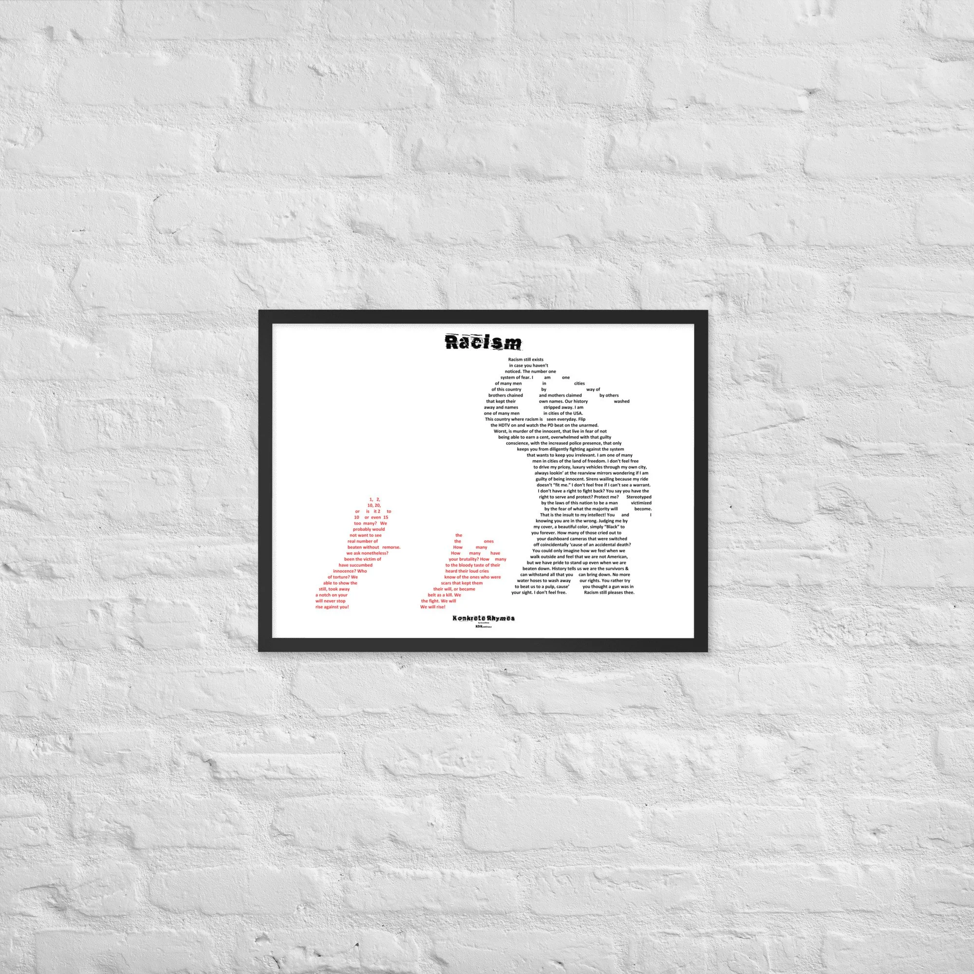 Racism - Klazzik - Framed - KONKRETE RHYMES