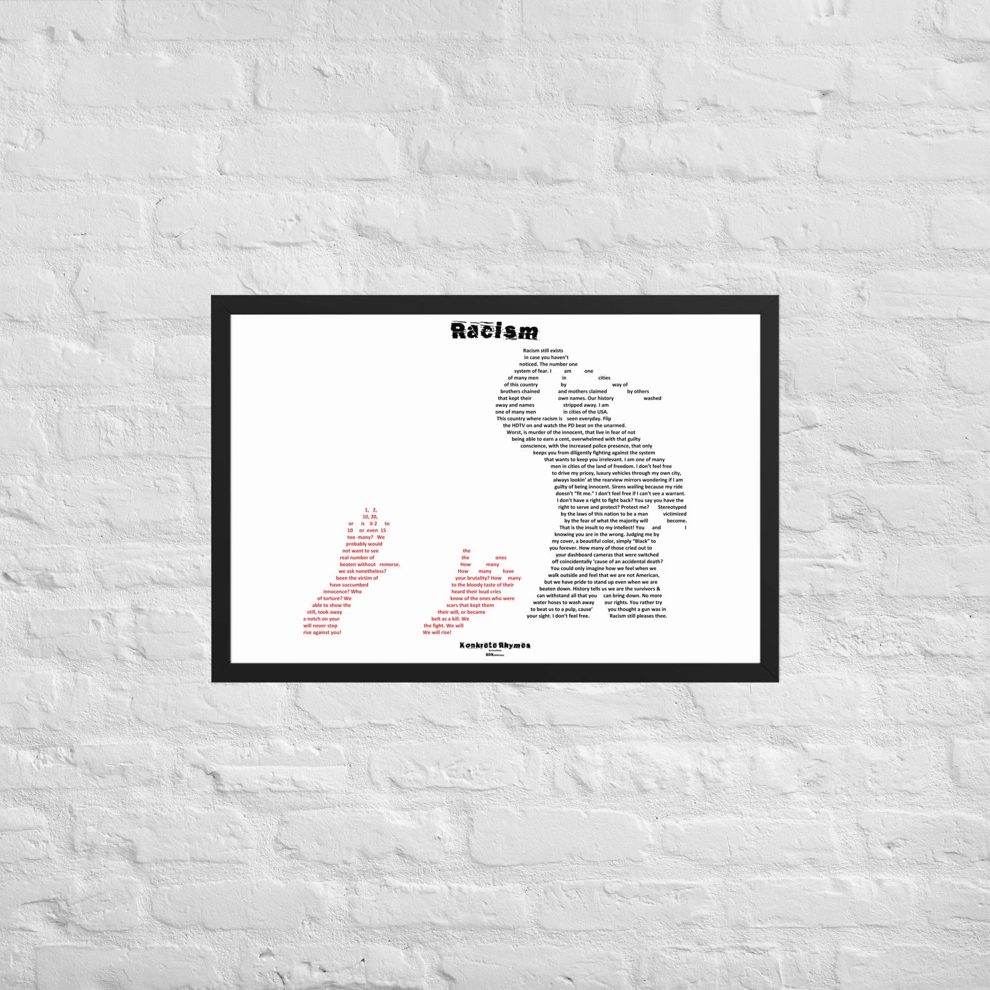 Racism - Klazzik - Framed - KONKRETE RHYMES