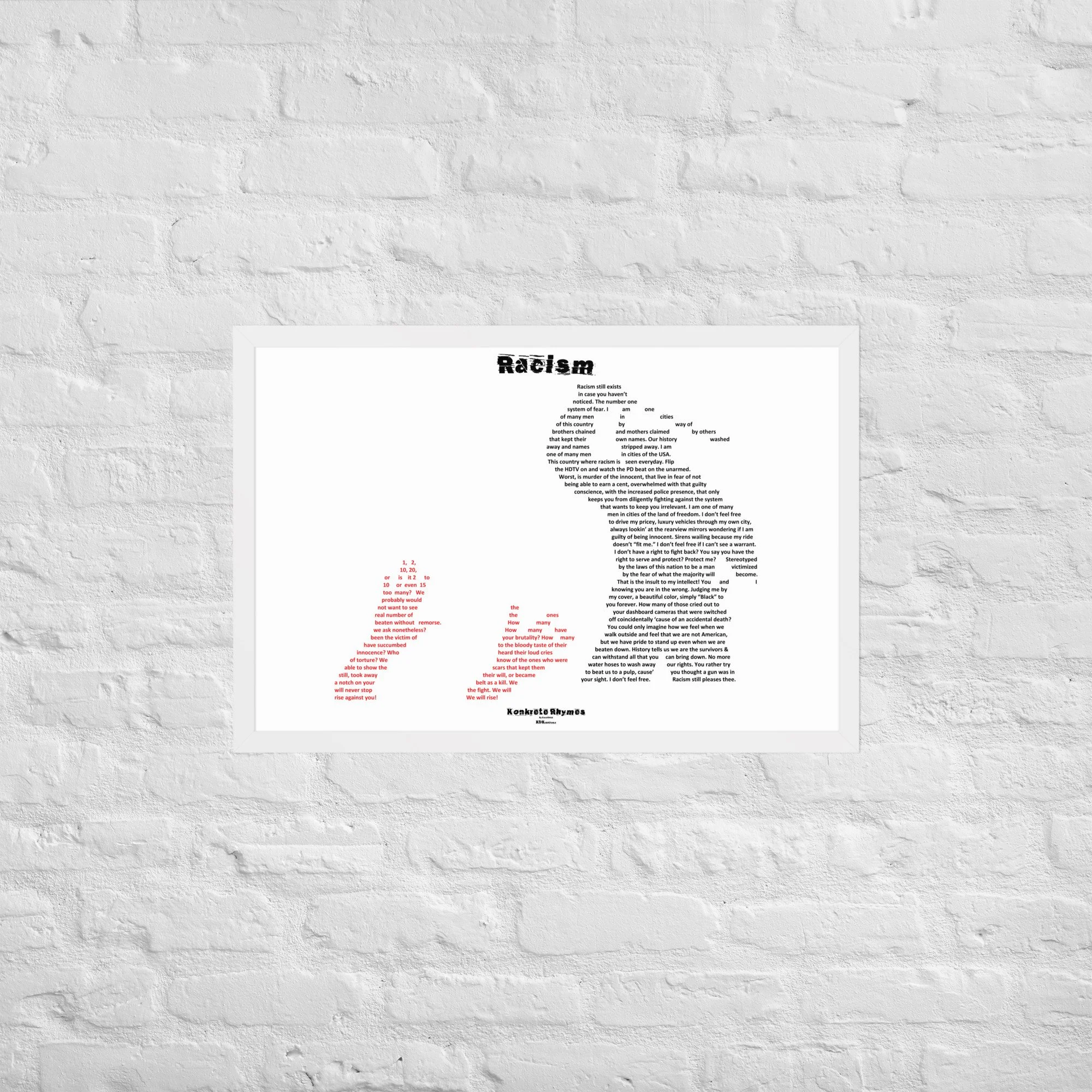 Racism - Klazzik - Framed - KONKRETE RHYMES