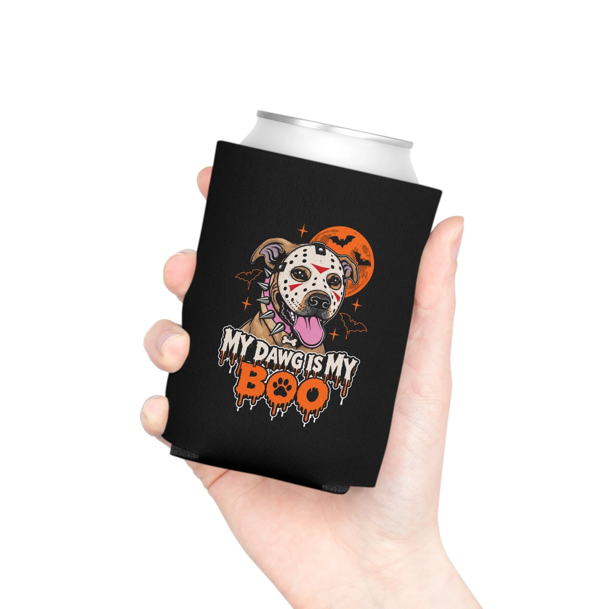 "My Dawg Is My Boo" Mahina Voorhees Halloween Dog Can Cooler