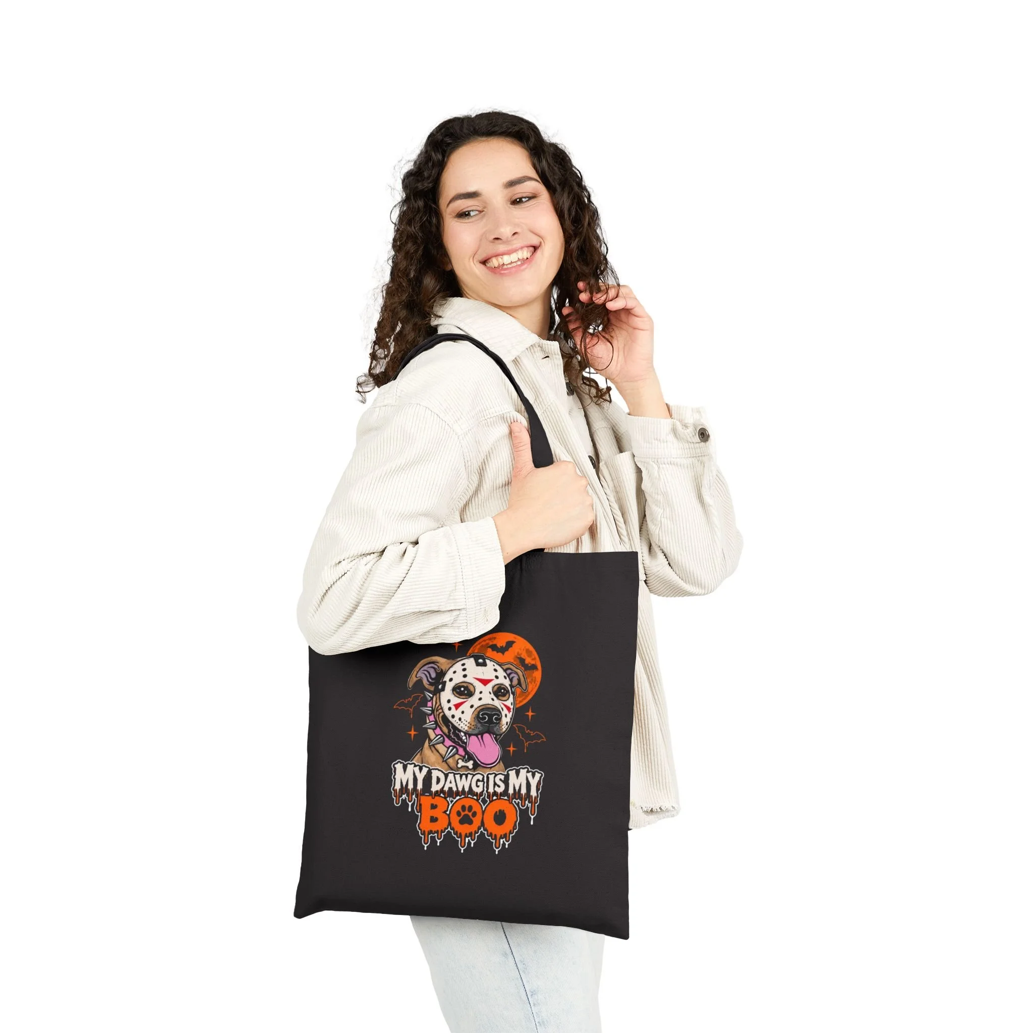 "My Dawg Is My Boo" Mahina Voorhees Canvas Totebag