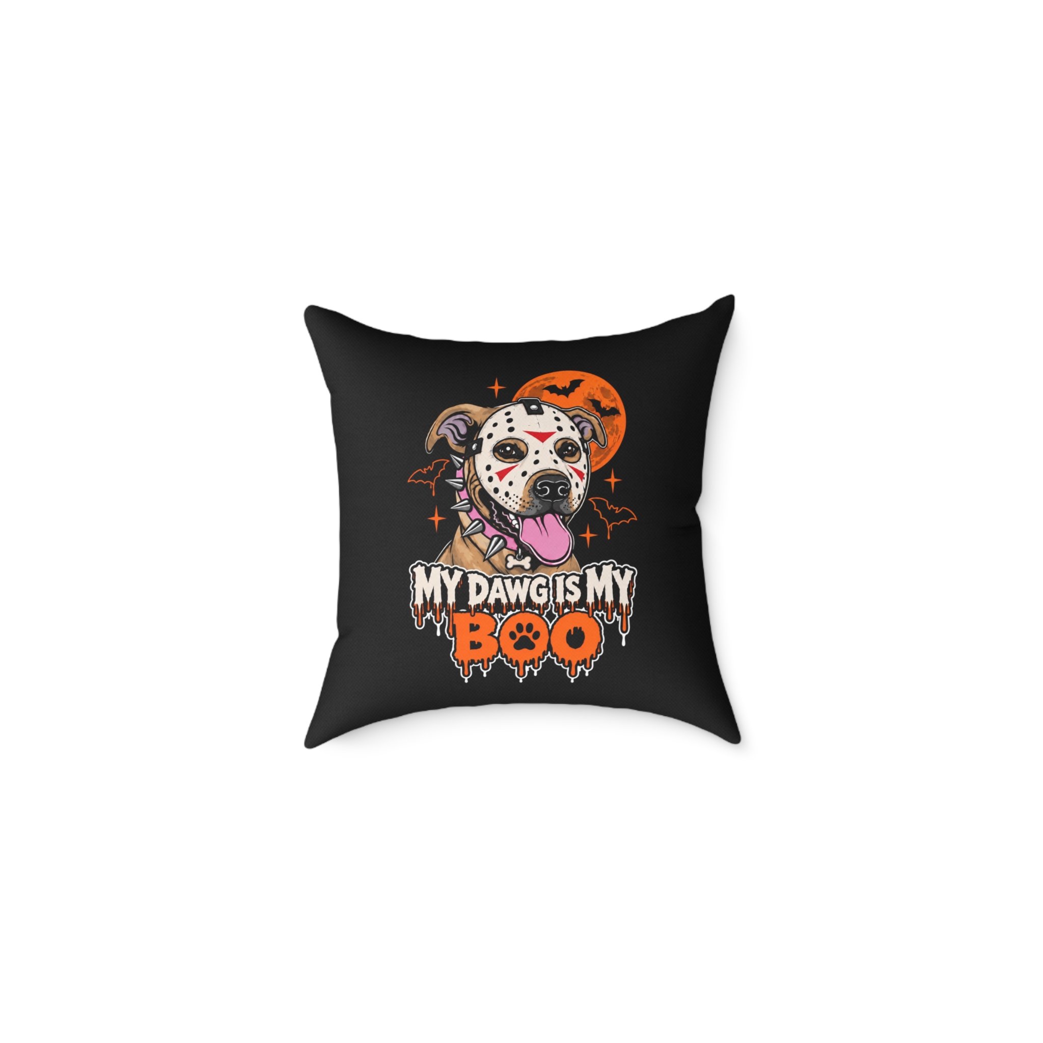 “My Dawg Is My Boo” Mahina Voorhees Decorative Pillow
