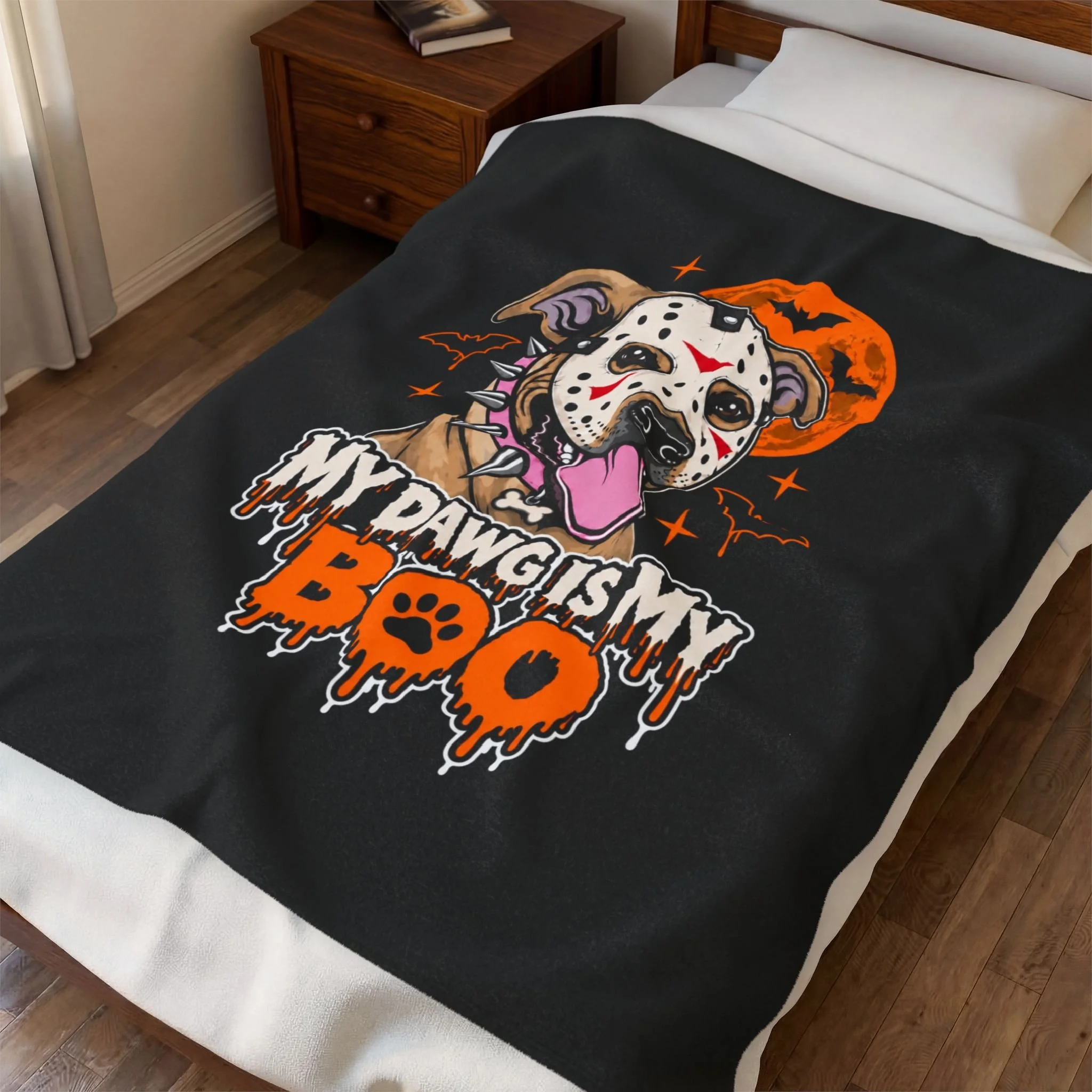 "My Dawg Is My Boo" Mahina Voorhees Plush Blanket 50"x60"