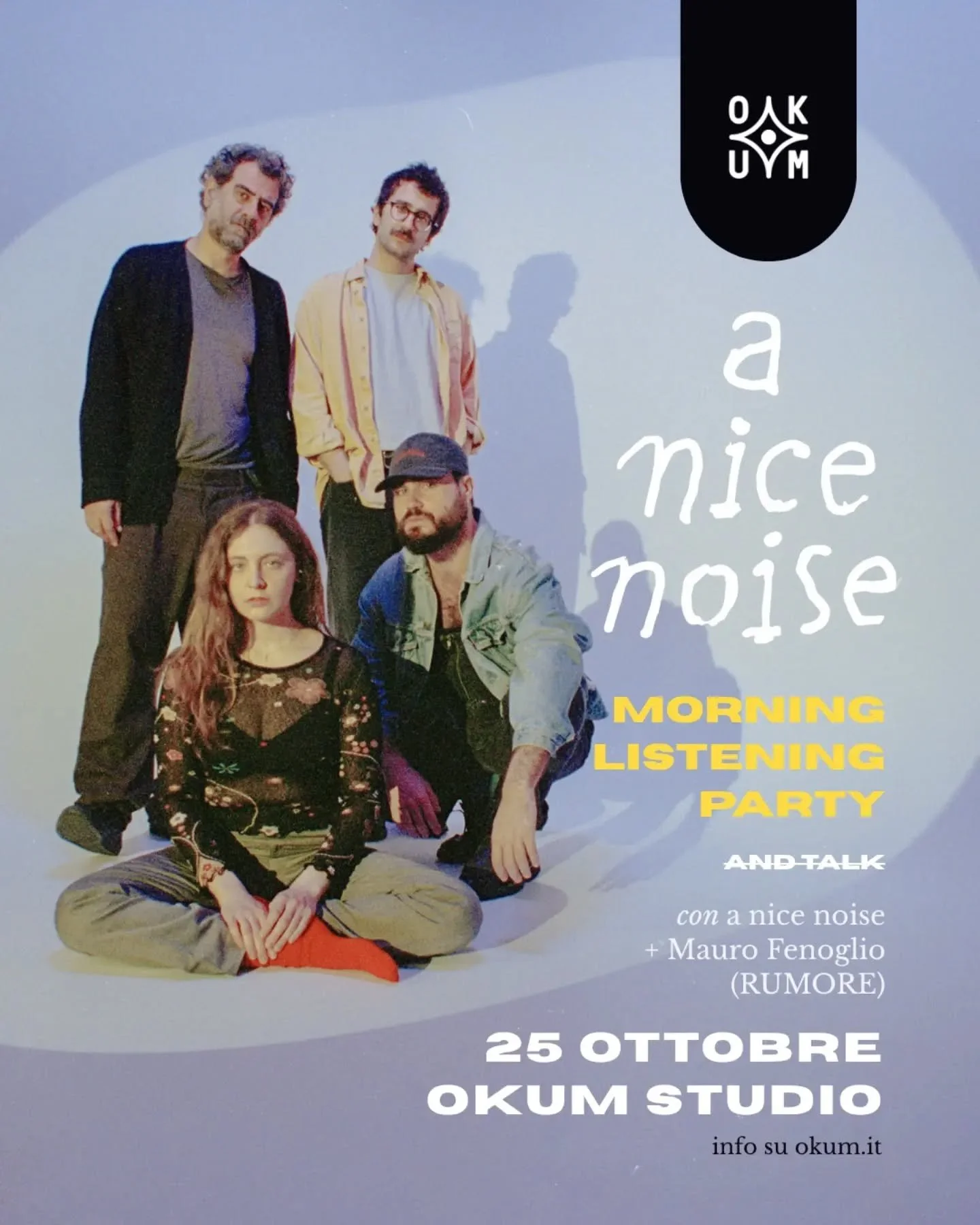 Domenica 25 ottobre siete invitati a condividere con noi l'ascolto integrale di "the cut of your jib" insieme agli @anicenoise nel nostro studio

A guidarci ci saranno Adele Altro, Stefano Calderano, Giovanni Iacovella e Luca Sguera in dial