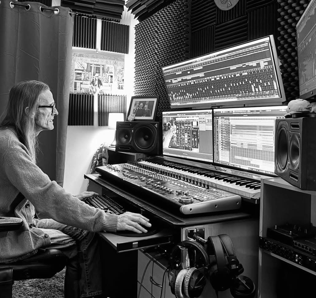 Eddie mixing at Ape Studio