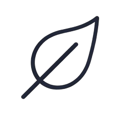 Simple line drawing of a leaf with visible veins