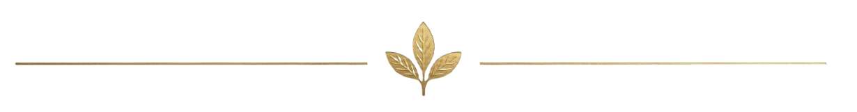 Decorative header with gold leaf emblem and horizontal lines.