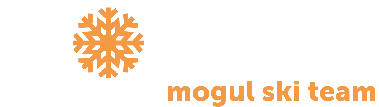 Logotype for the Snowriders Mogul Ski Team with a snowflake icon in place of the 'o' in 'snowriders'