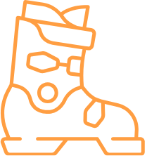Outline drawing of a hiking boot
