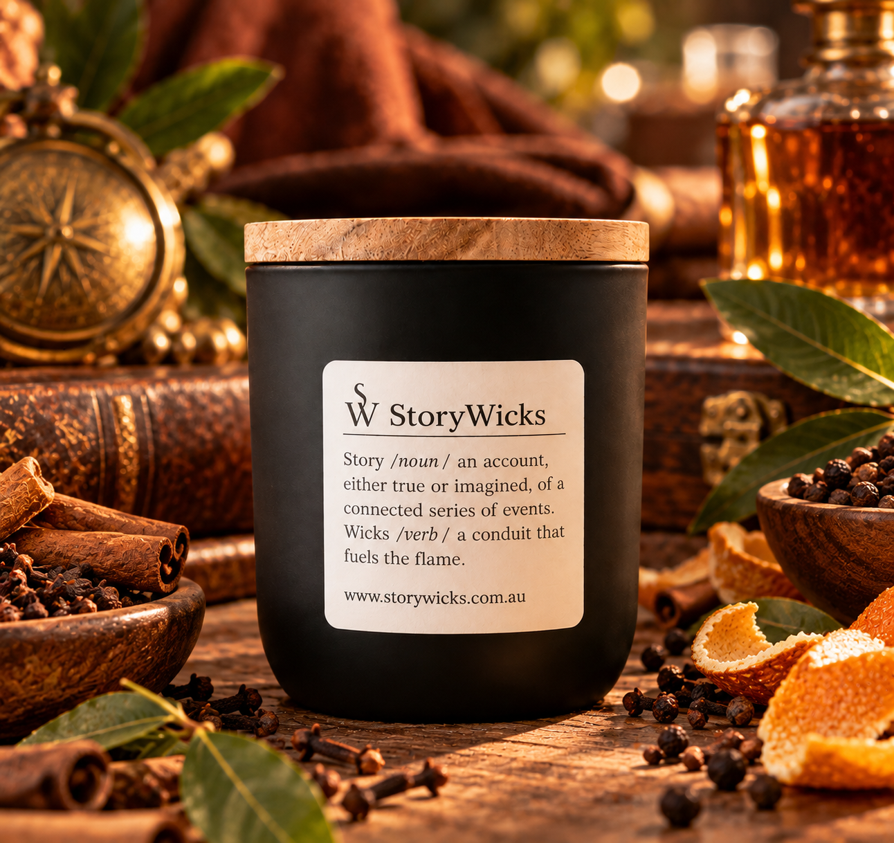 Medium Matte Black Sienna Candle — 220g
