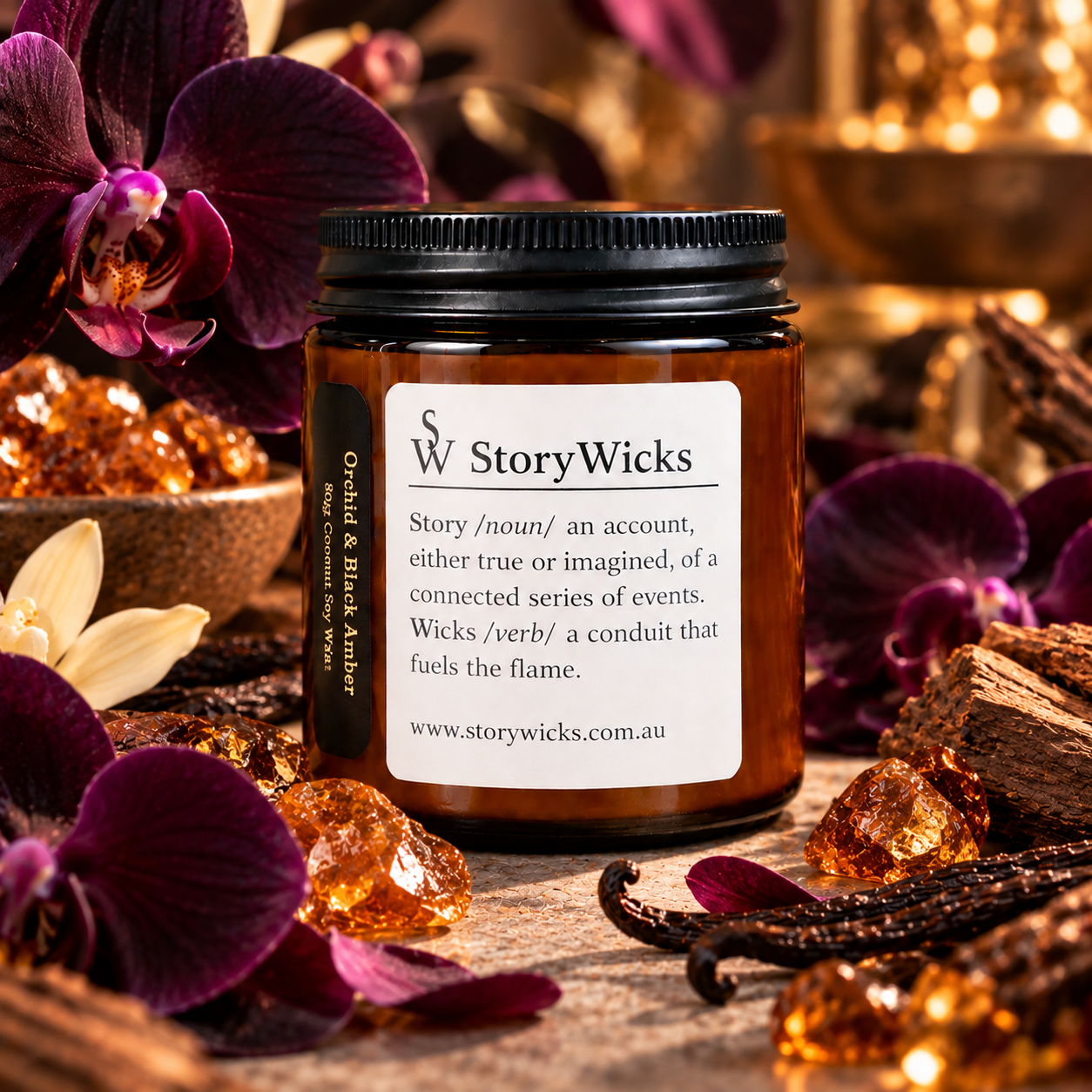 Small Amber Jar— 80g Coconut Soy Candle
