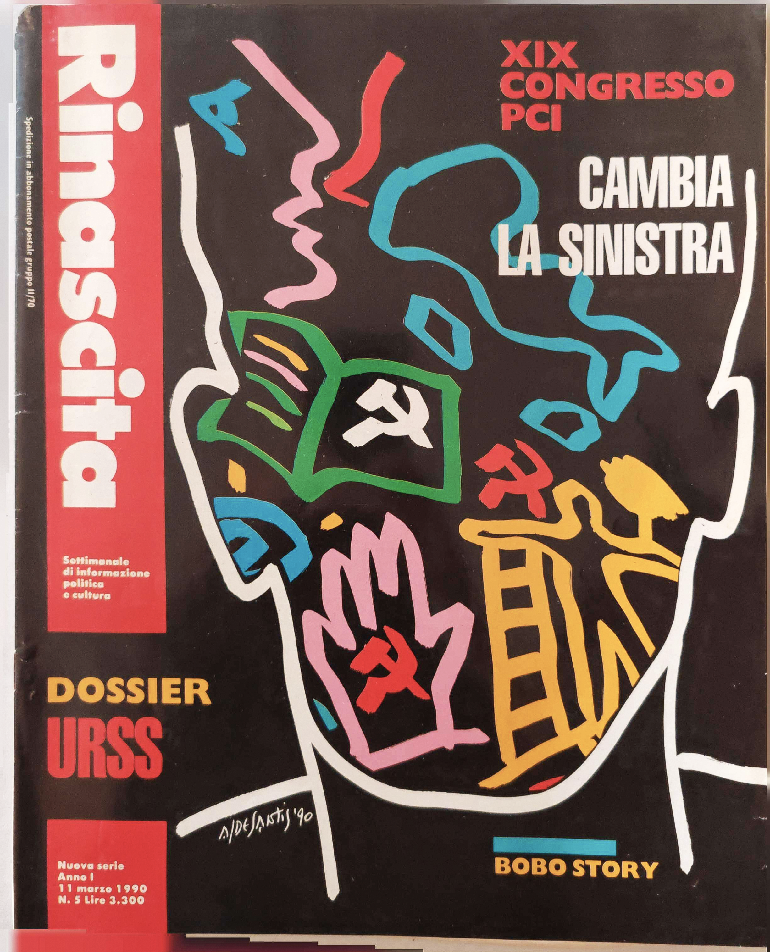 Rinascita, 11 marzo 1990 — esempio di pubblicazione fotografica di Alessandro Veca