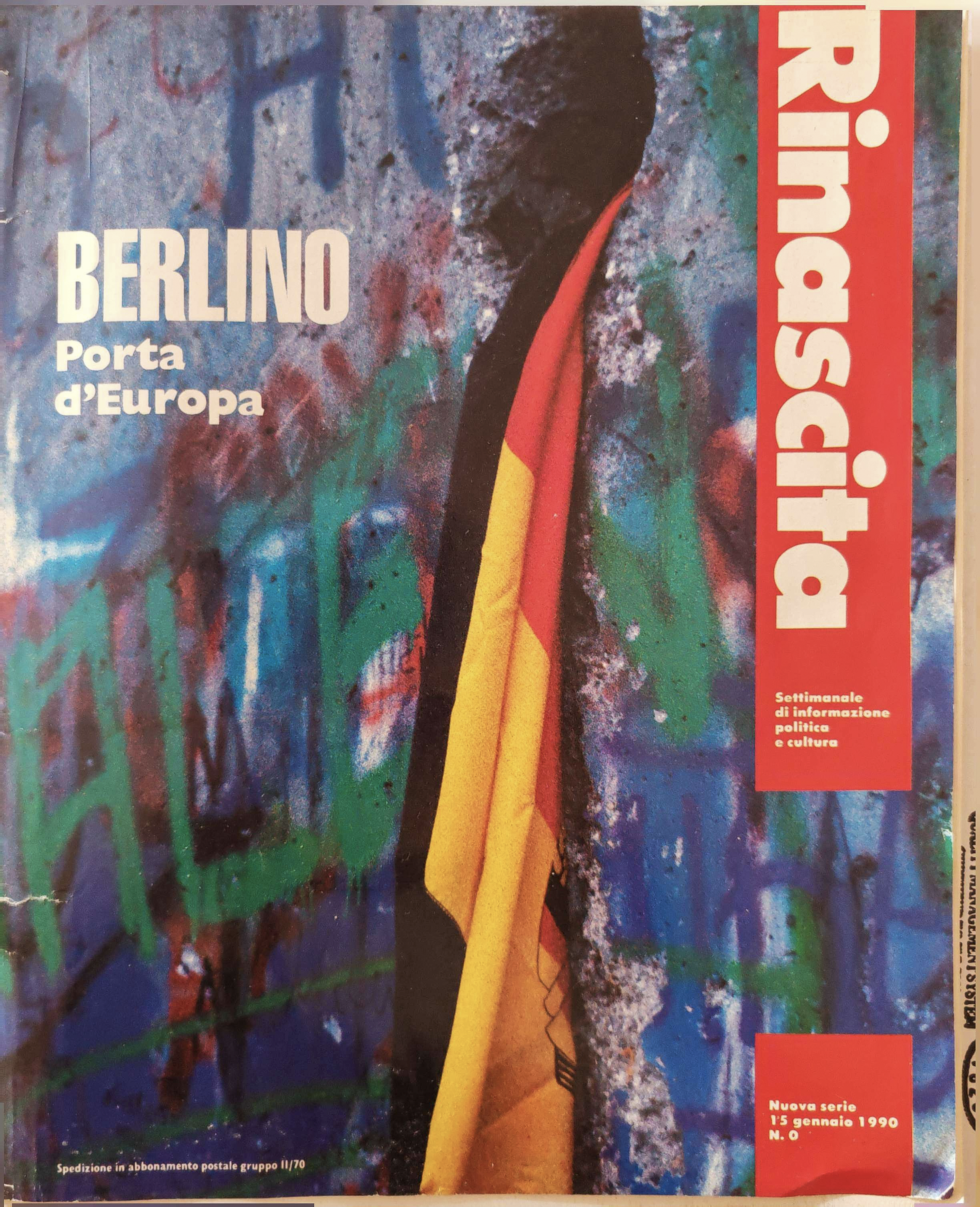 Rinascita, 15 gennaio 1990 — esempio di pubblicazione fotografica di Alessandro Veca