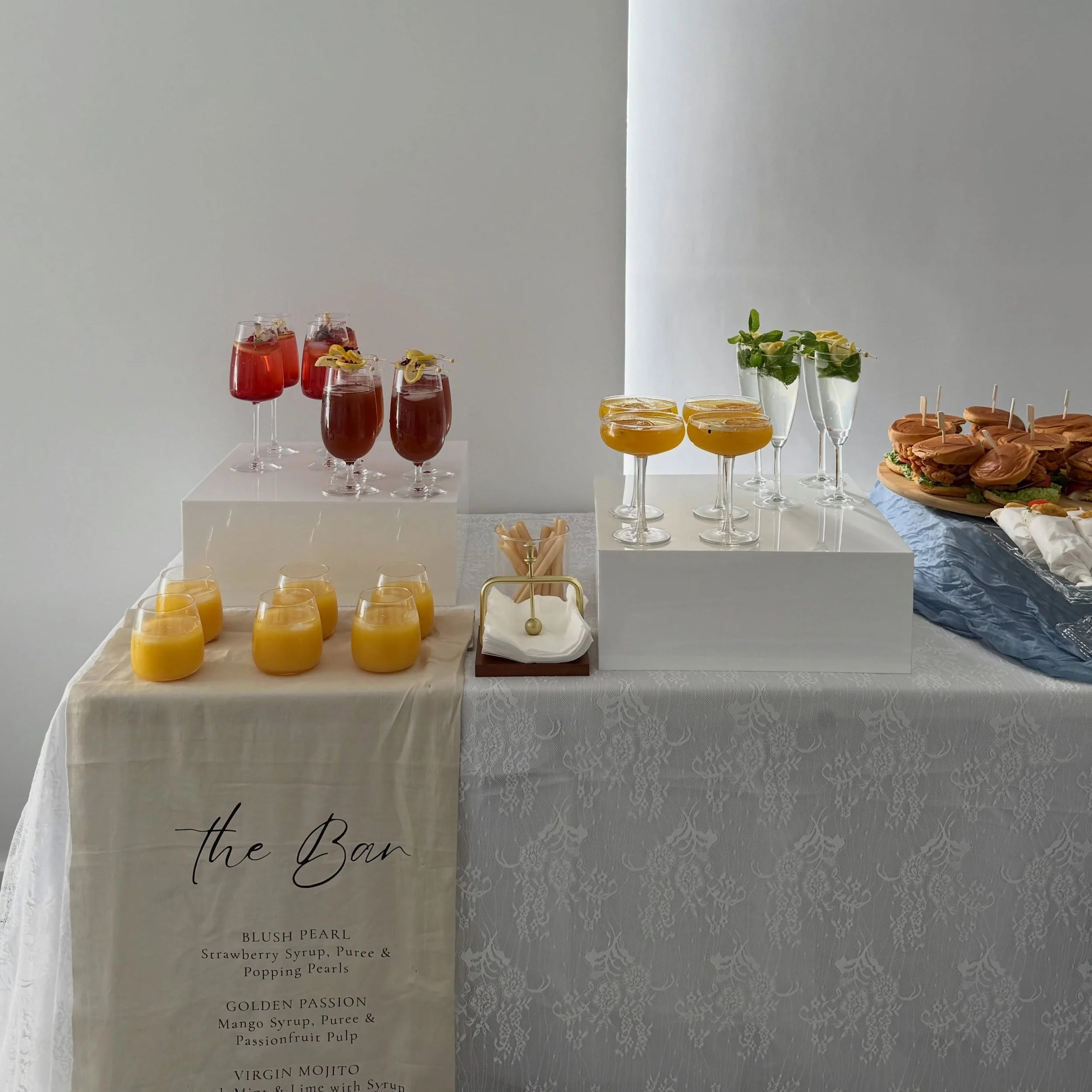 the Bar 🍸 

our styled mocktail display can be found on our website under Creative Catering 🍋 

#FAMIEvents #AdelaideEvents #Mocktails #AdelaideFood #AdelaideEventHire