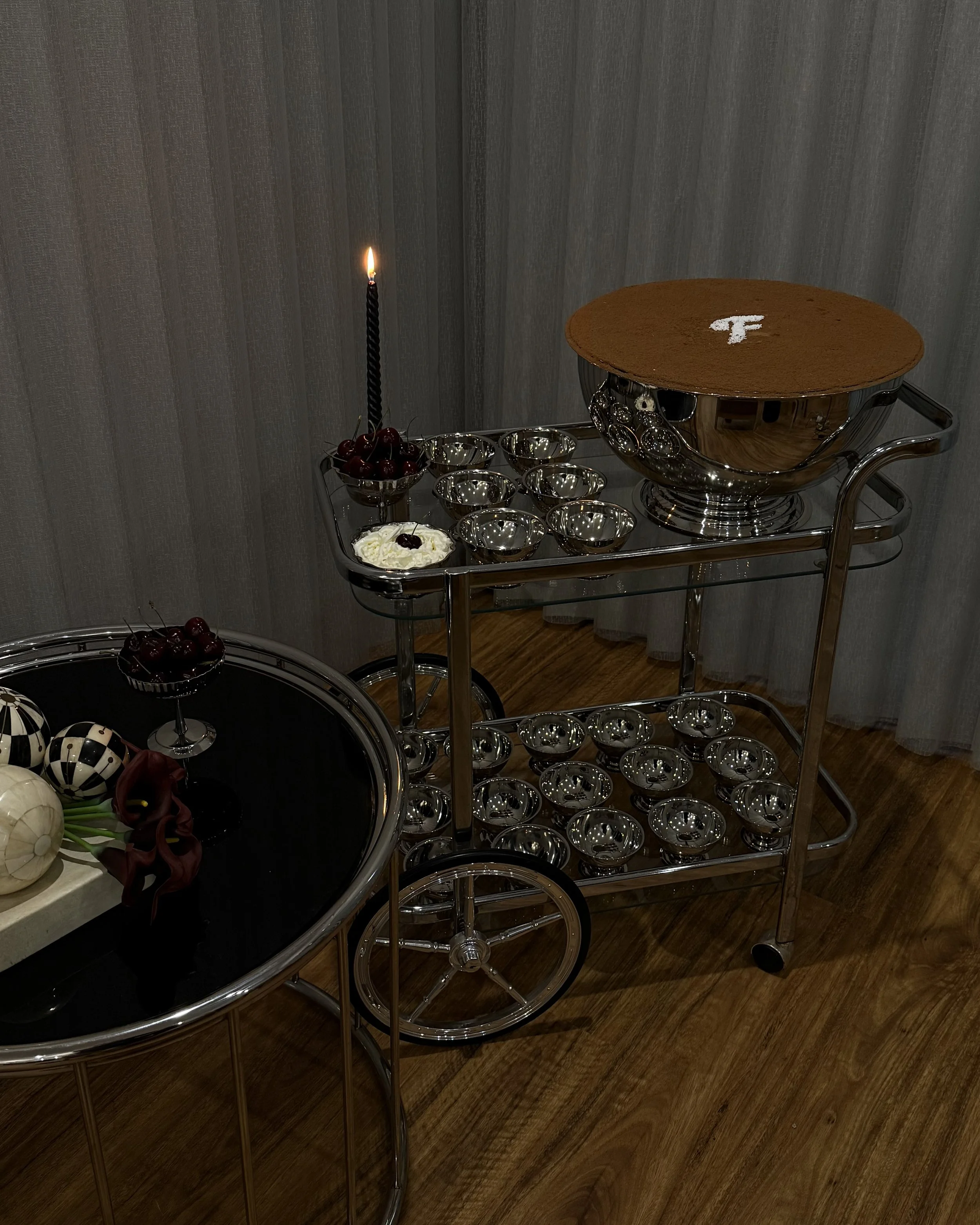 Chrome Tiramisu Cart