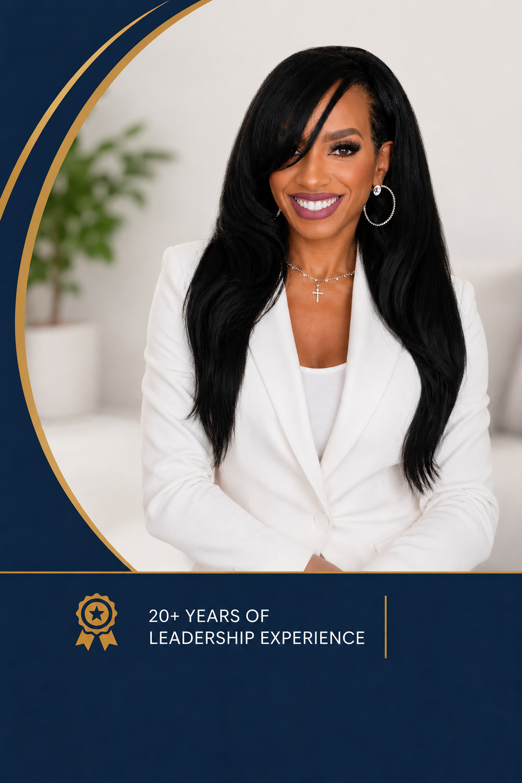 Joanna Petit-Frere, Executive Sales and Marketing Strategist, Trauma Recovery and Life Coach at Grace Wellness Institute, highlighting 20 years of leadership experience.