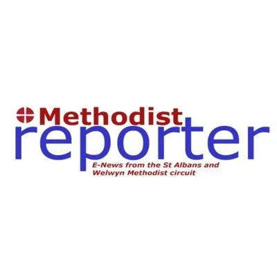 Logo for Methodist Reporter with text 'E-News from the St Albans and Welwyn Methodist circuit'.