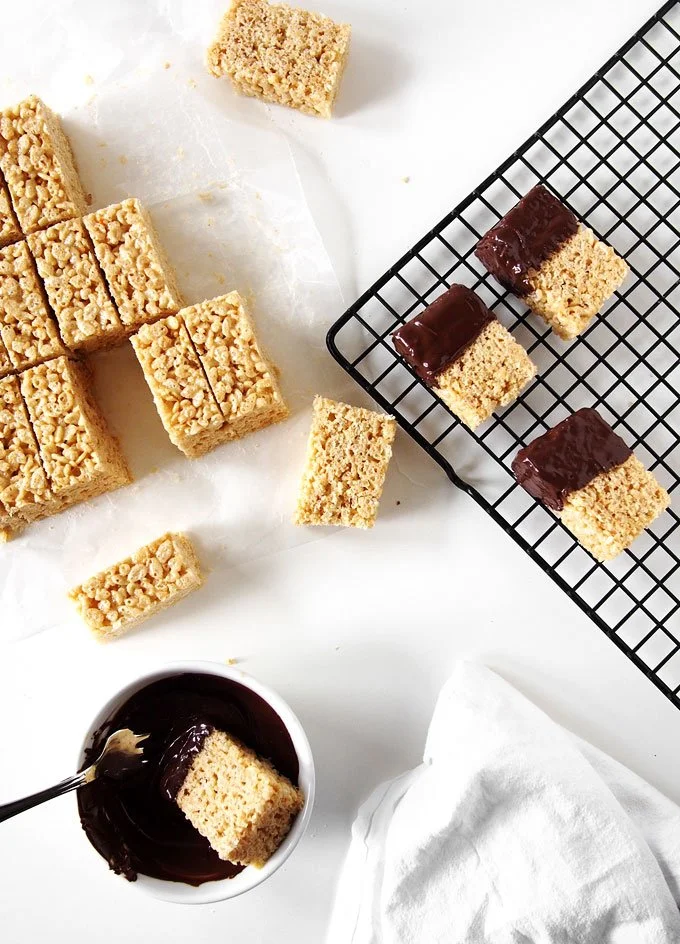 Chocolate Covered Rice Krispy Treats