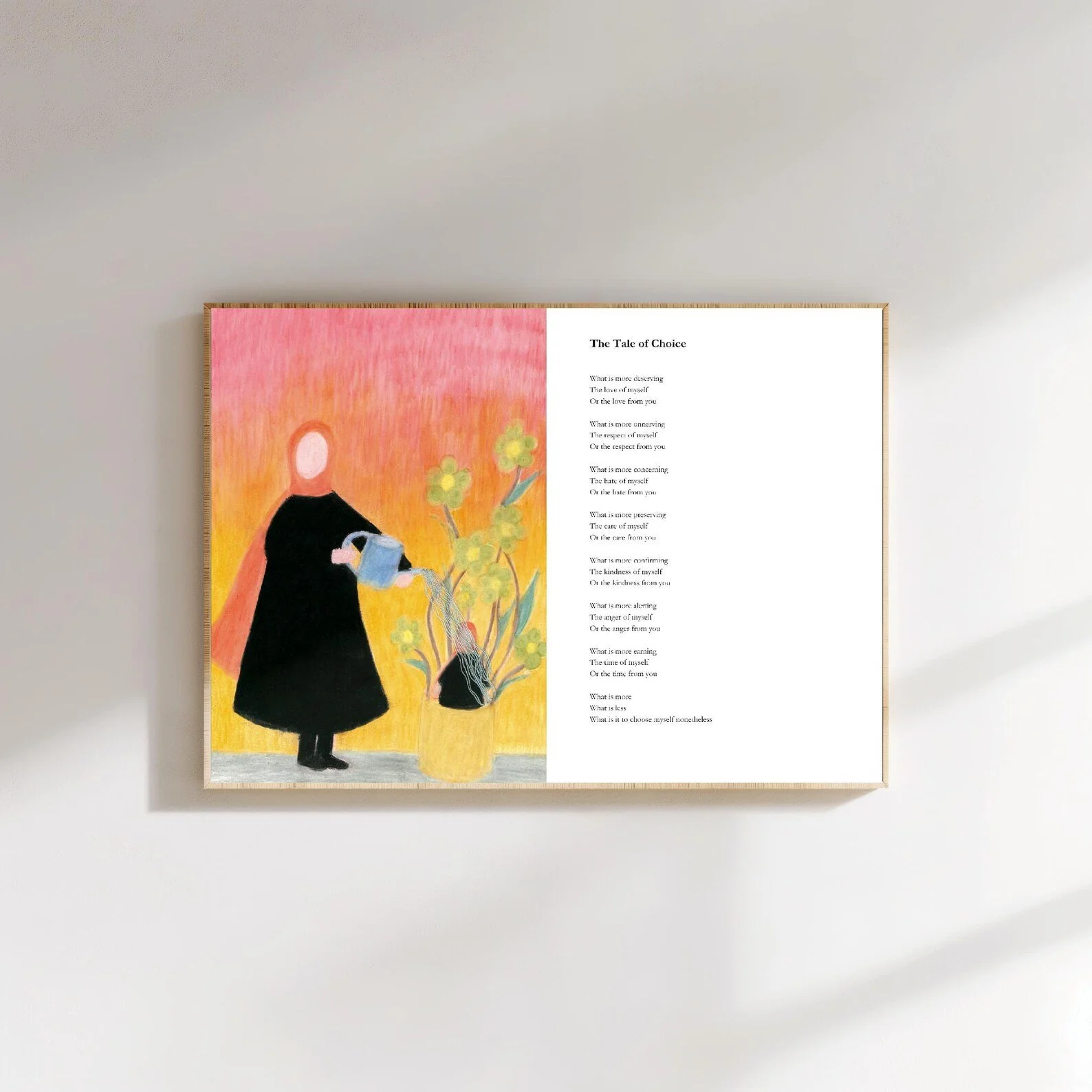 Choice - Hand-made Illustration and Poem - Wall Art Print H.M.Arafat
