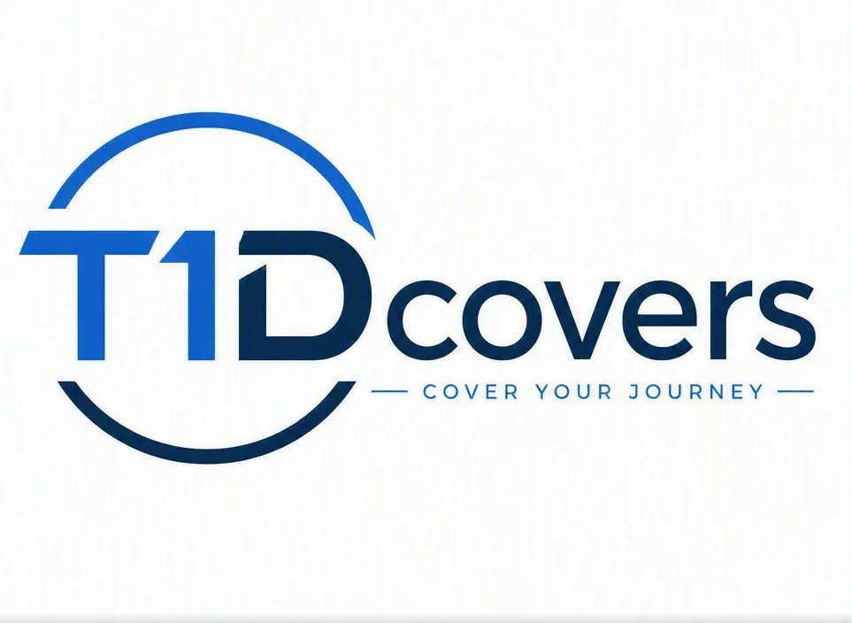 Logo for T1D Covers with the slogan 'Cover Your Journey' underneath.