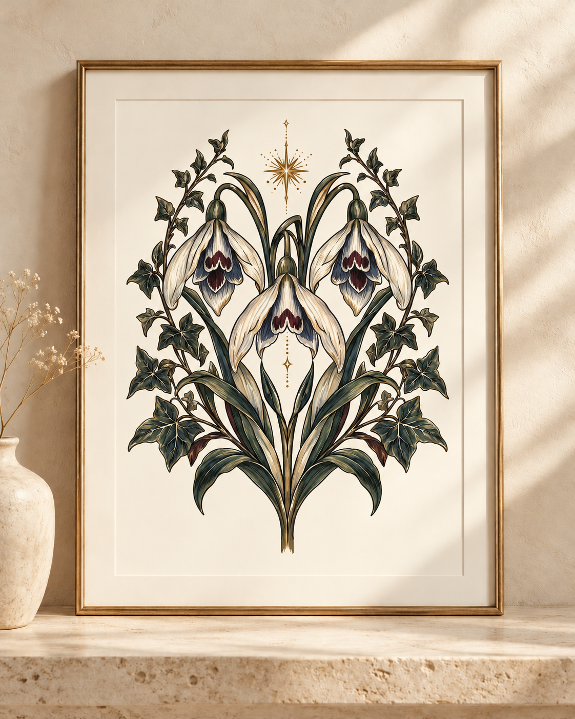 A4 Snowdrop Benediction | Botanical Art Print