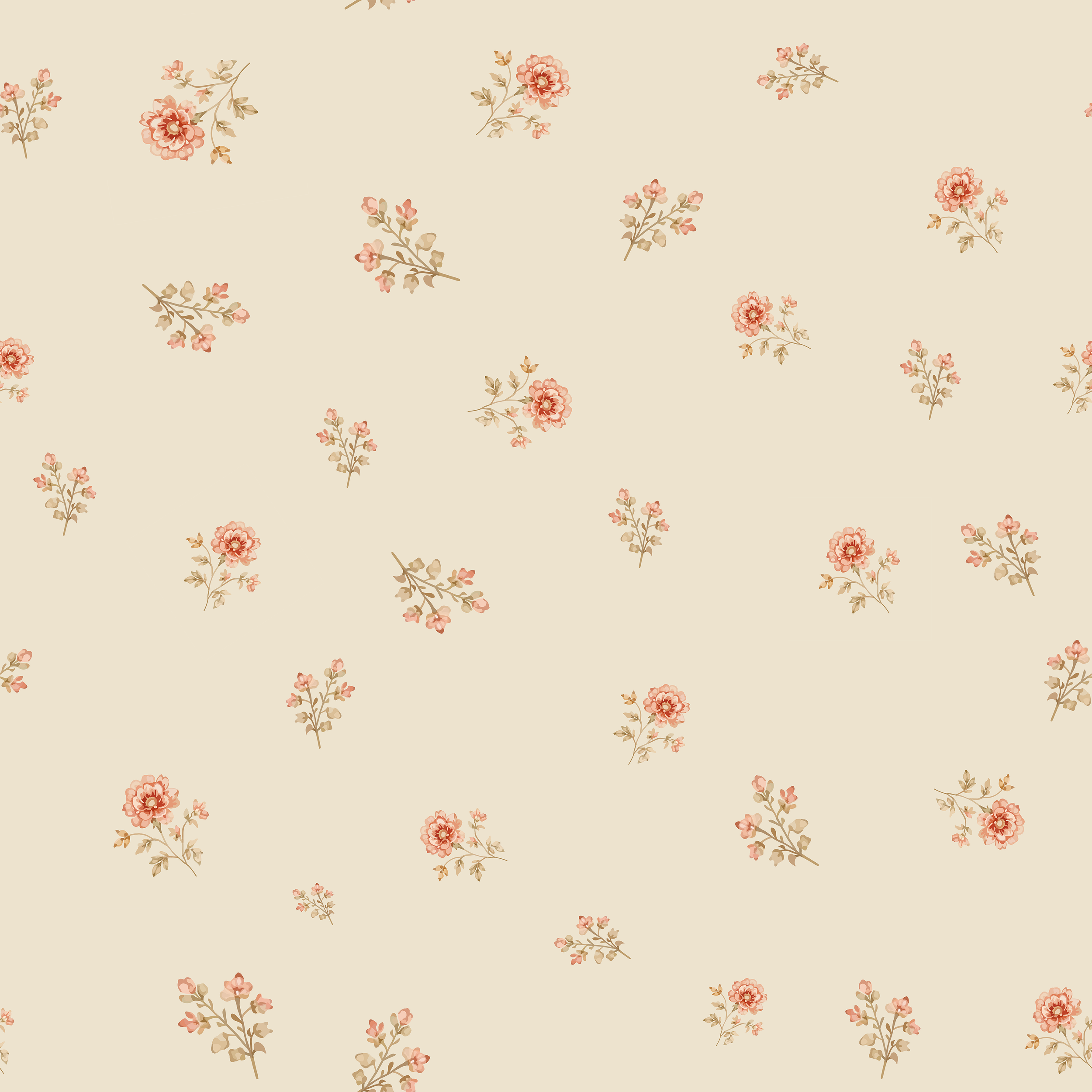 Scattered Petals - Coral