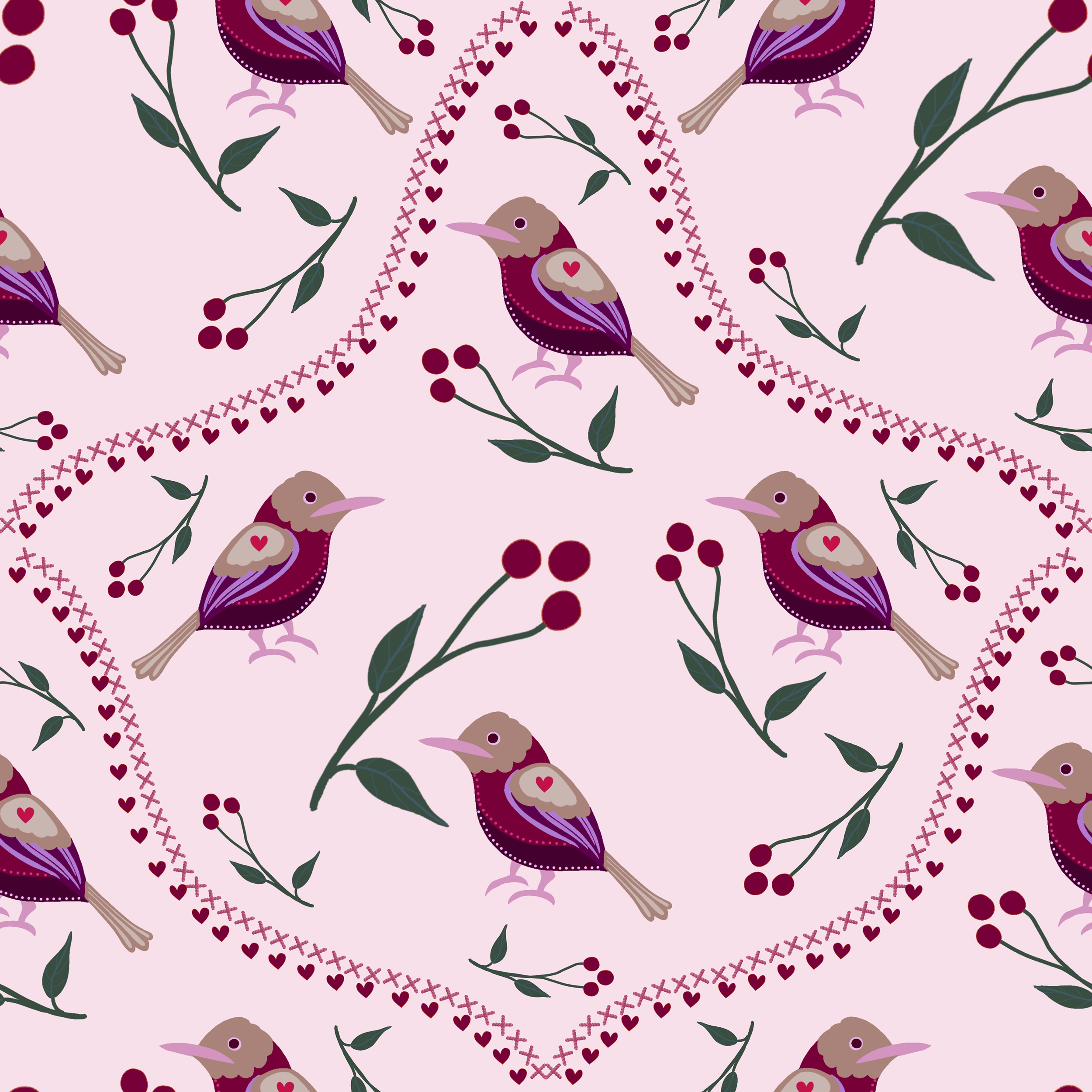 Songbird Trails — Rosewood Pink