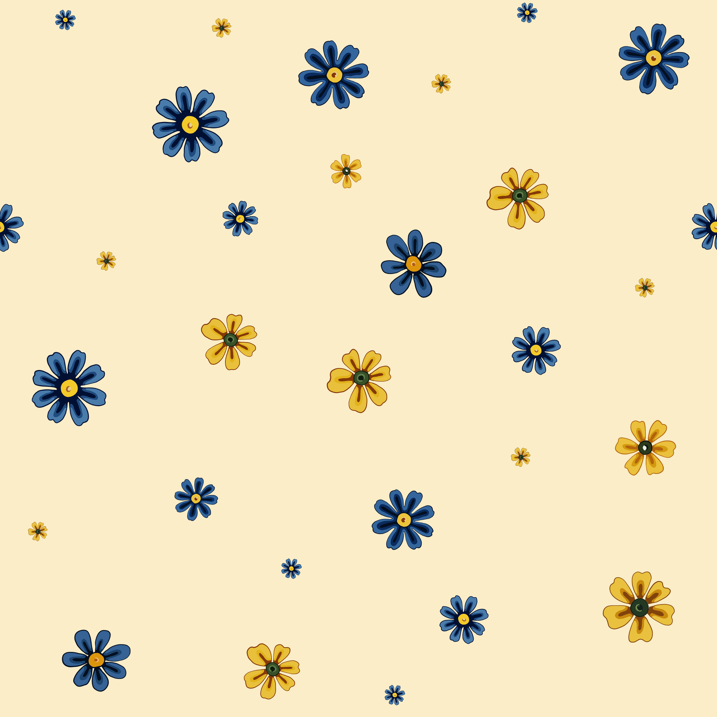 Citrus Blossom Ditsy | Seamless Surface Pattern | JPG, PNG & Licence