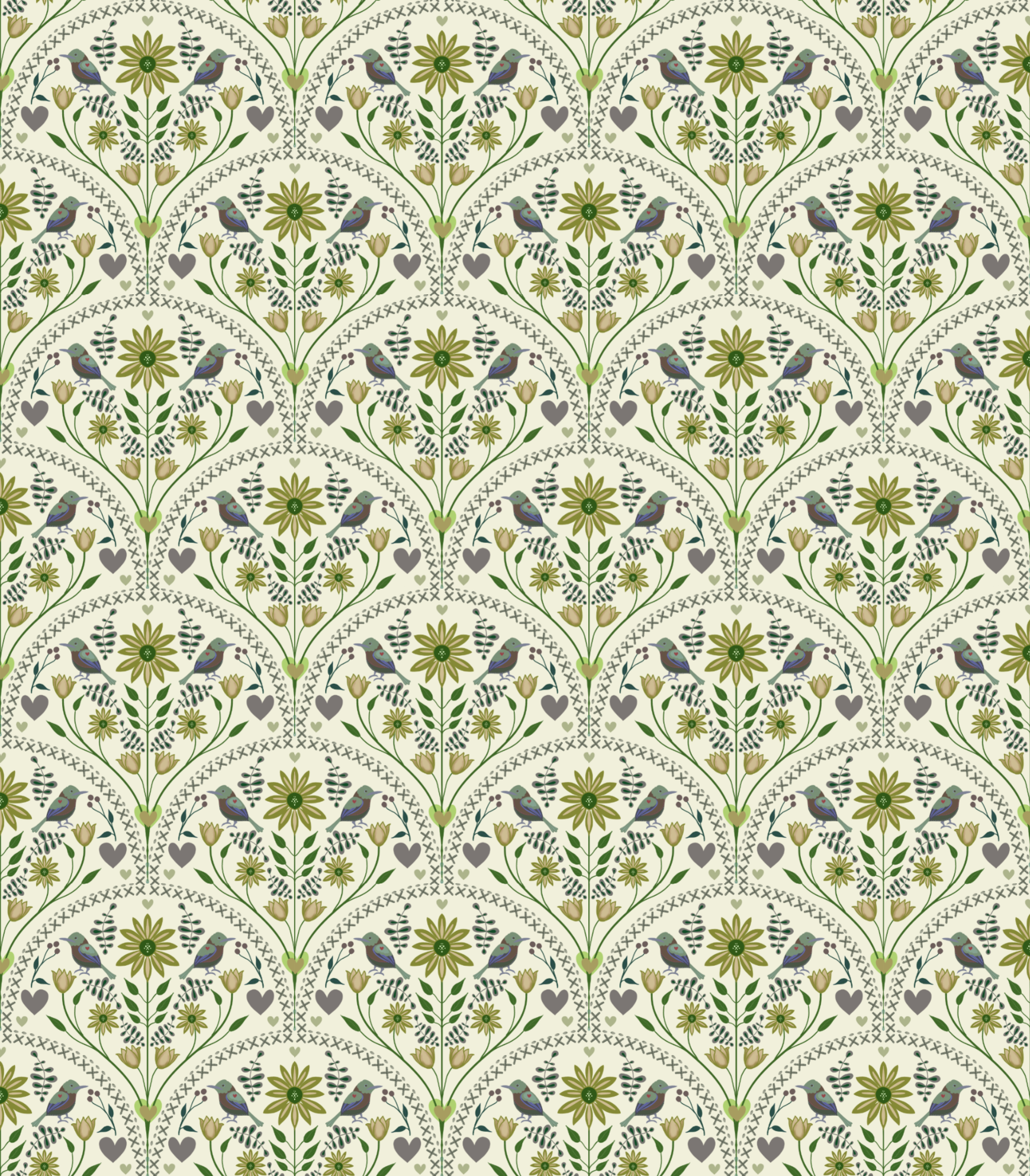 Folk Bloom Moss Green many repeat.png