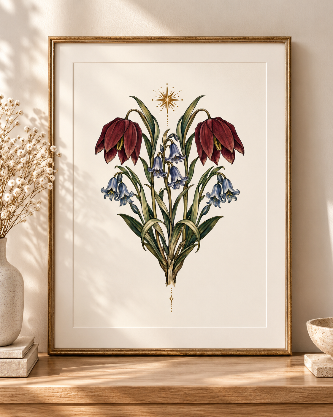 The Starlit Bells | A4 Botanical Art Print