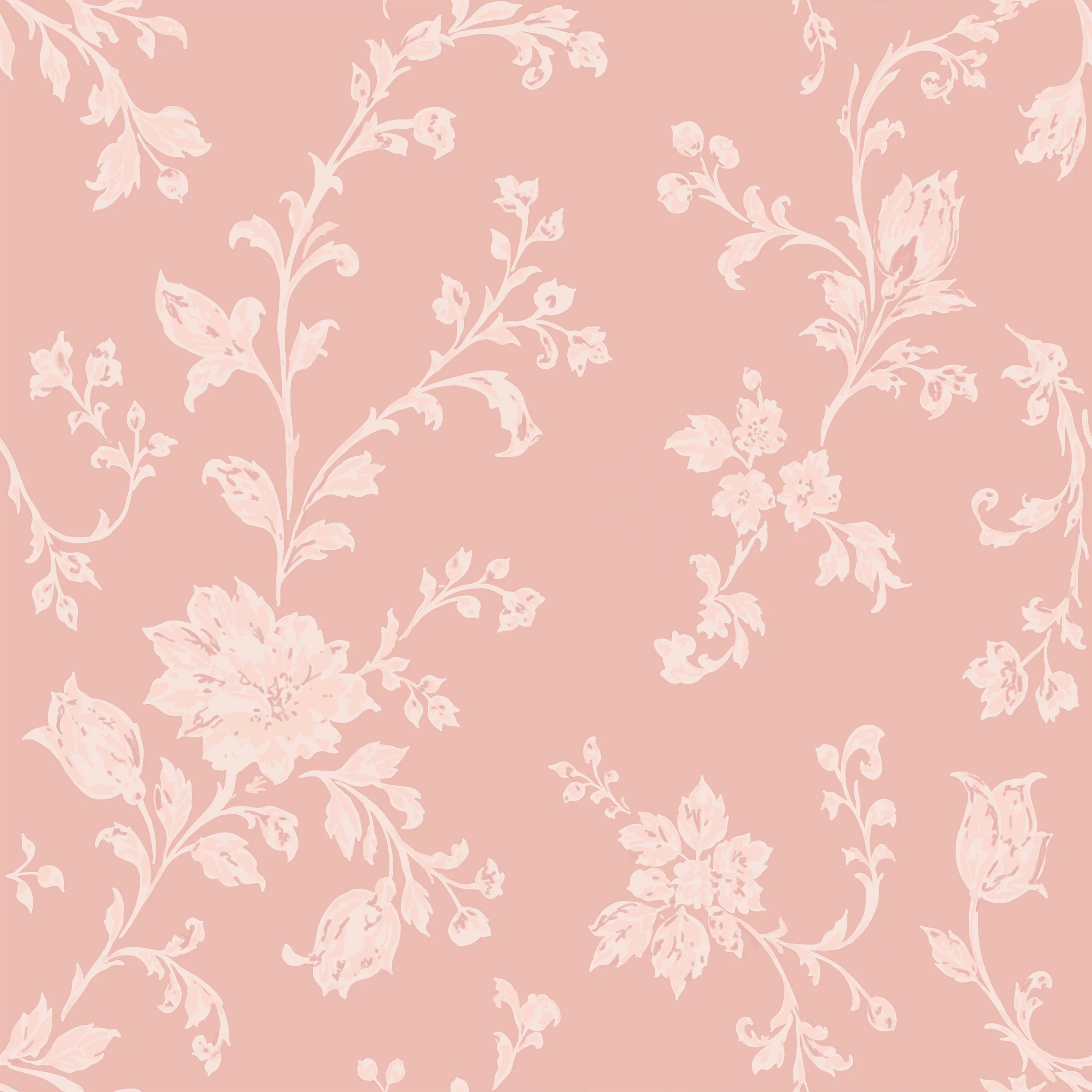 Damask Rose — Seamless Pattern