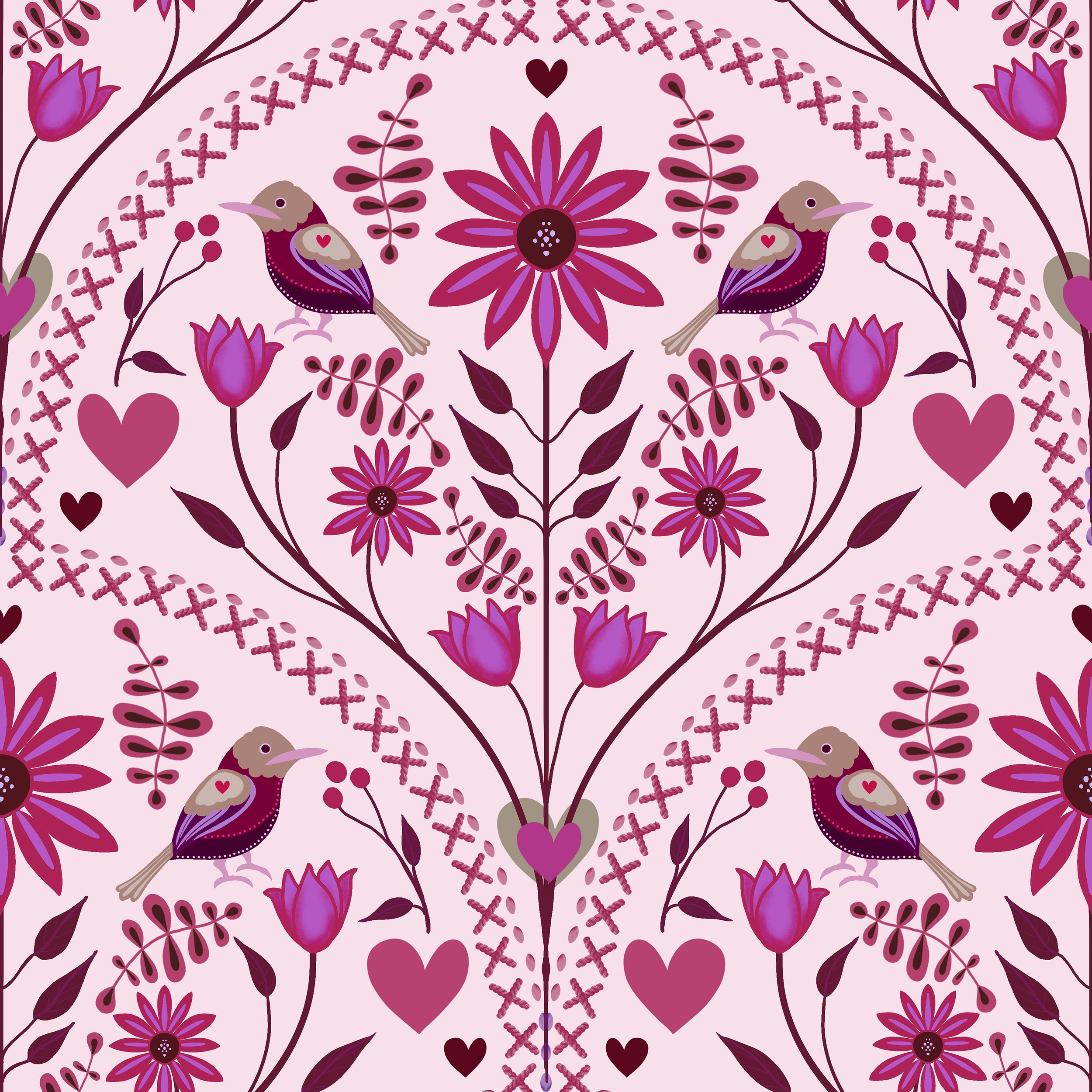 Folk Bloom — Rosewood Pink