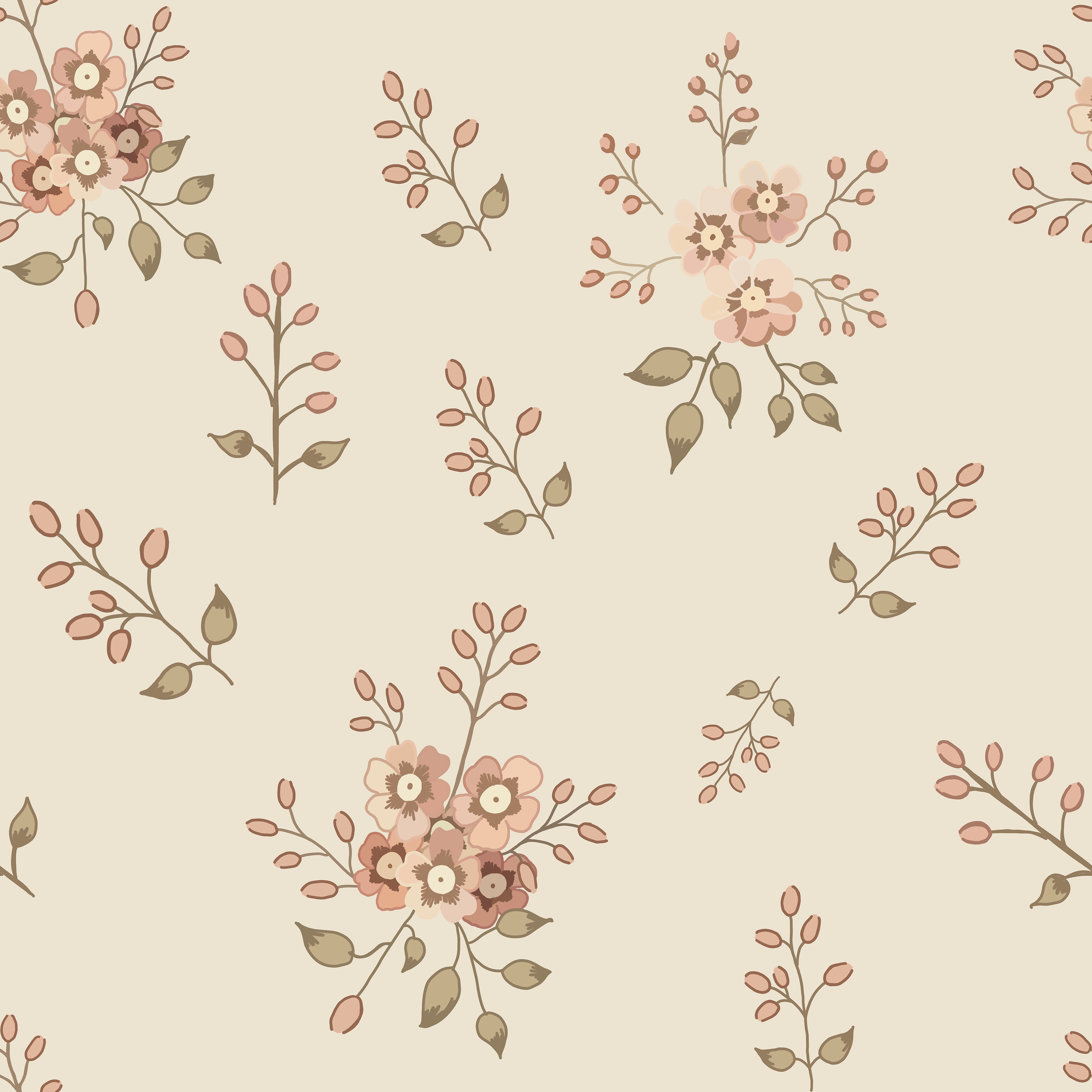 Letter Sprigs - Blush