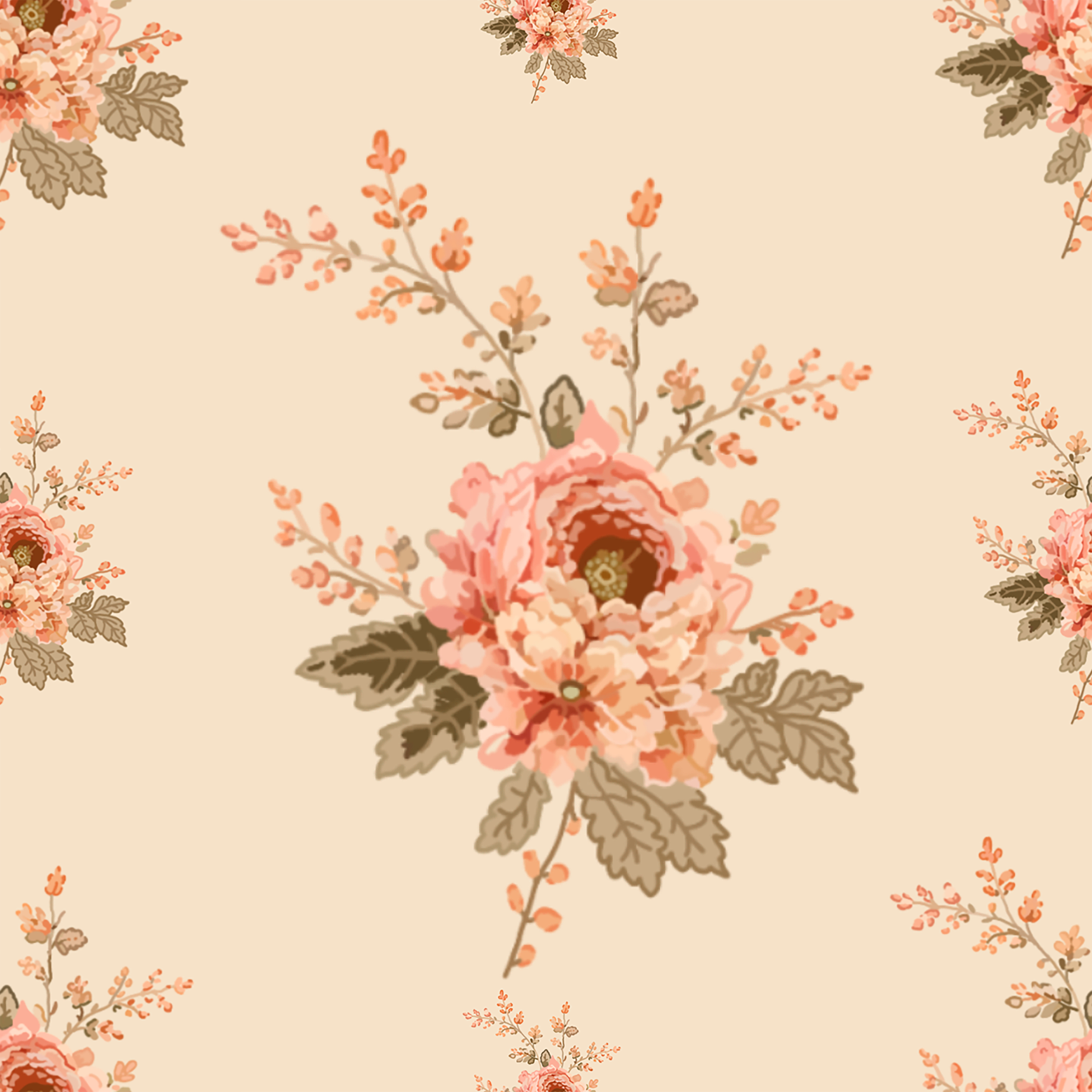 Pressed Posy - Coral