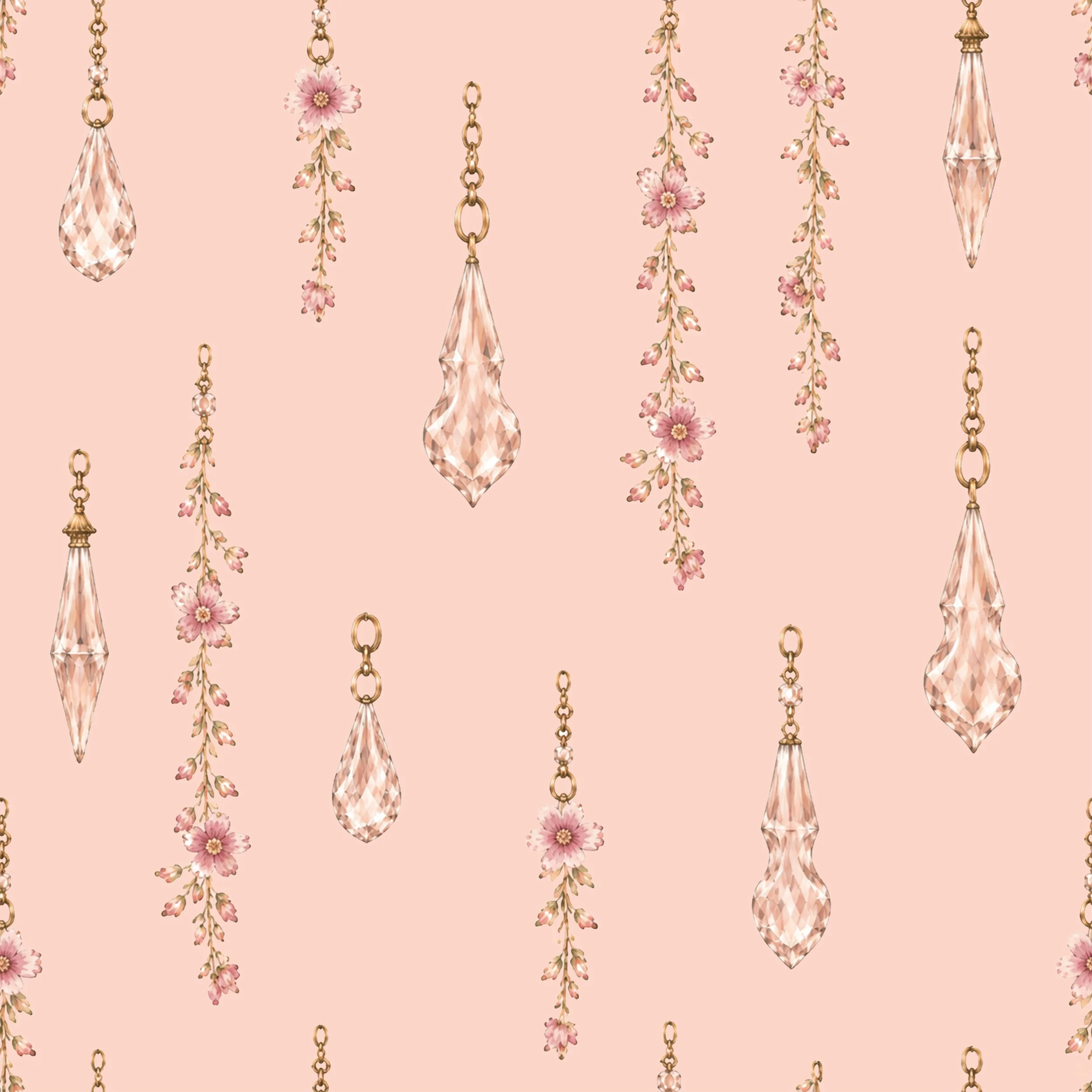 Crystal Garland — Seamless Pattern